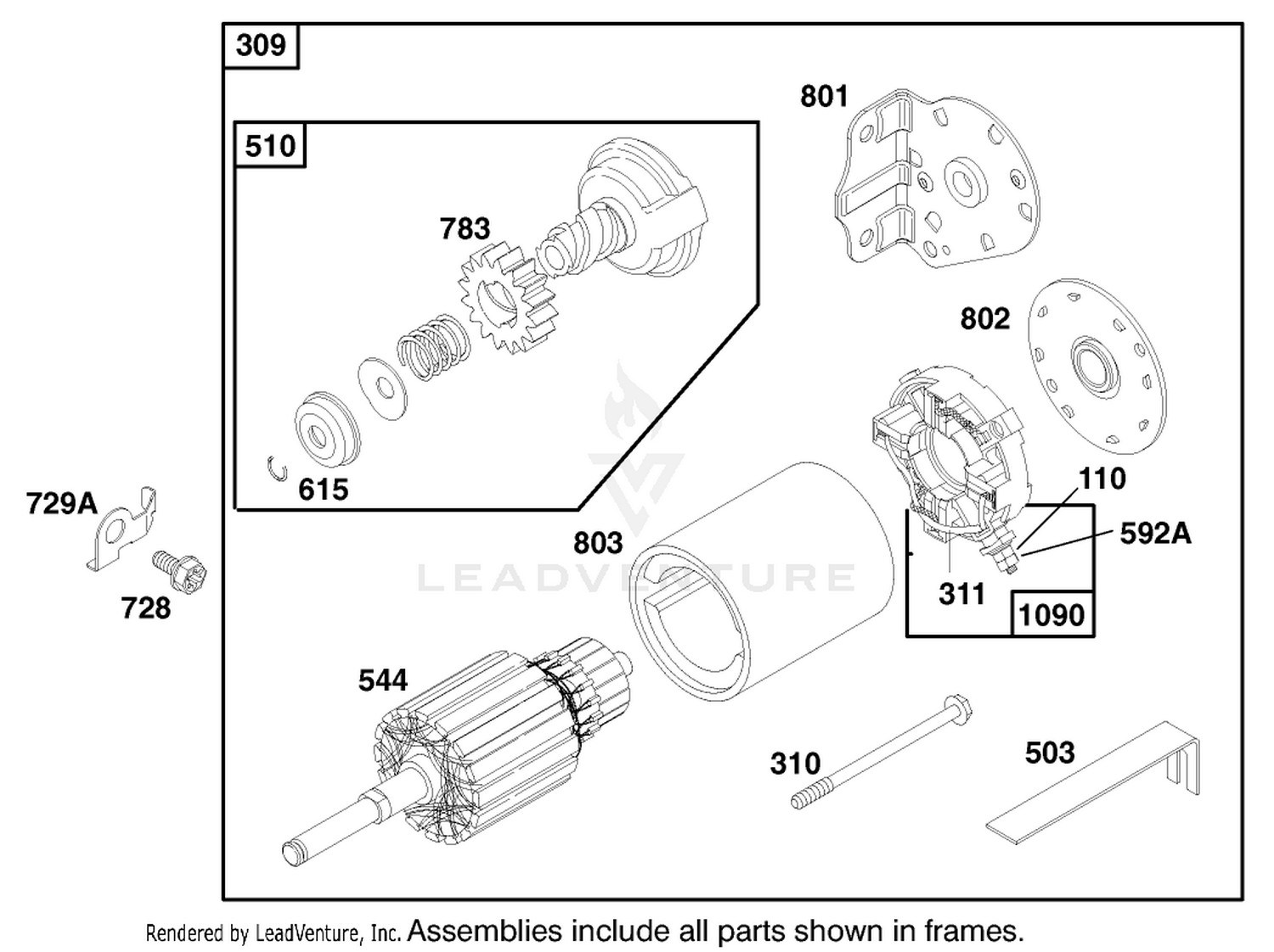 Engine Briggs  Stratton Model 195707-0421-E1 7