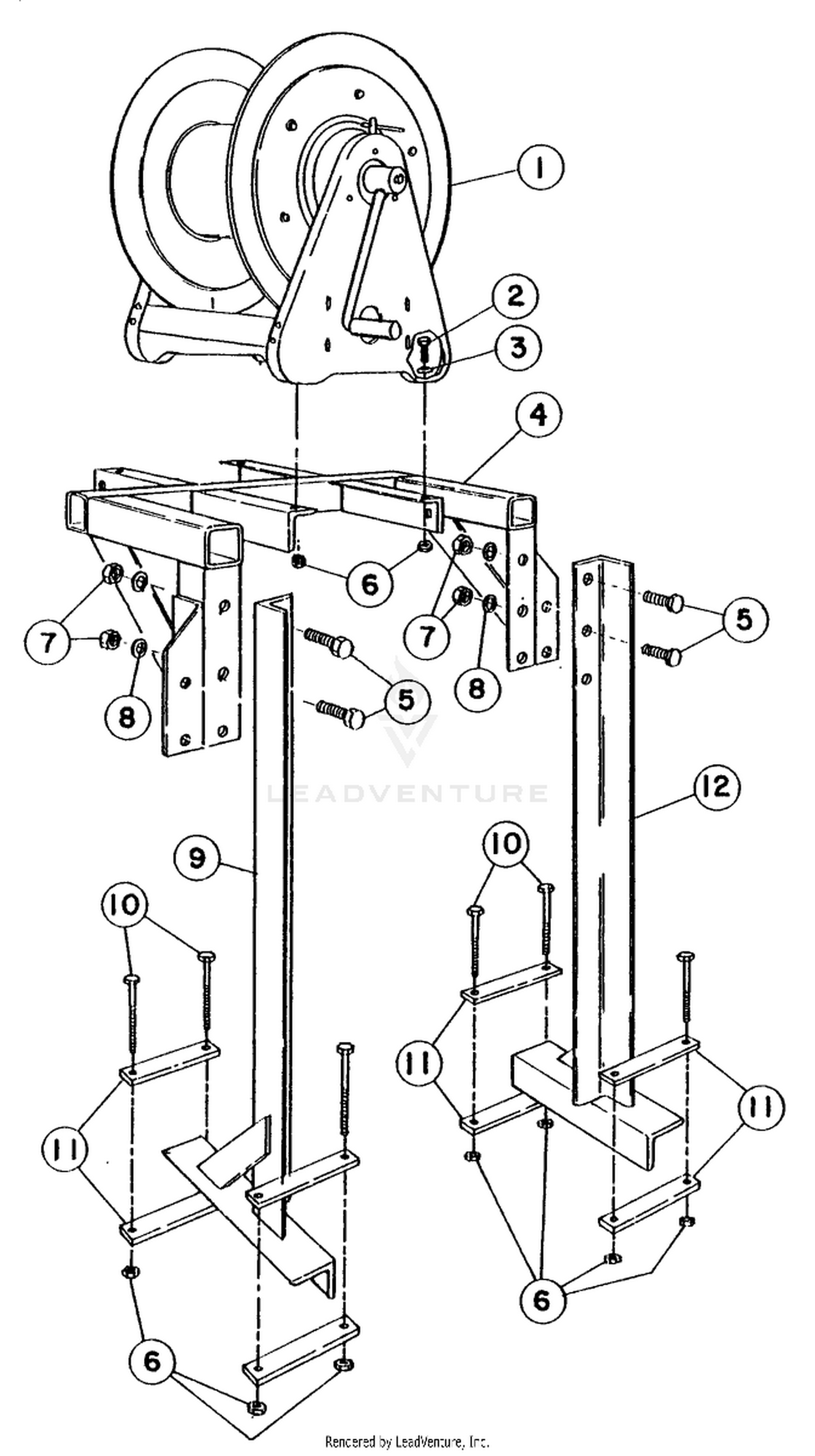 HOSE REEL FRAME