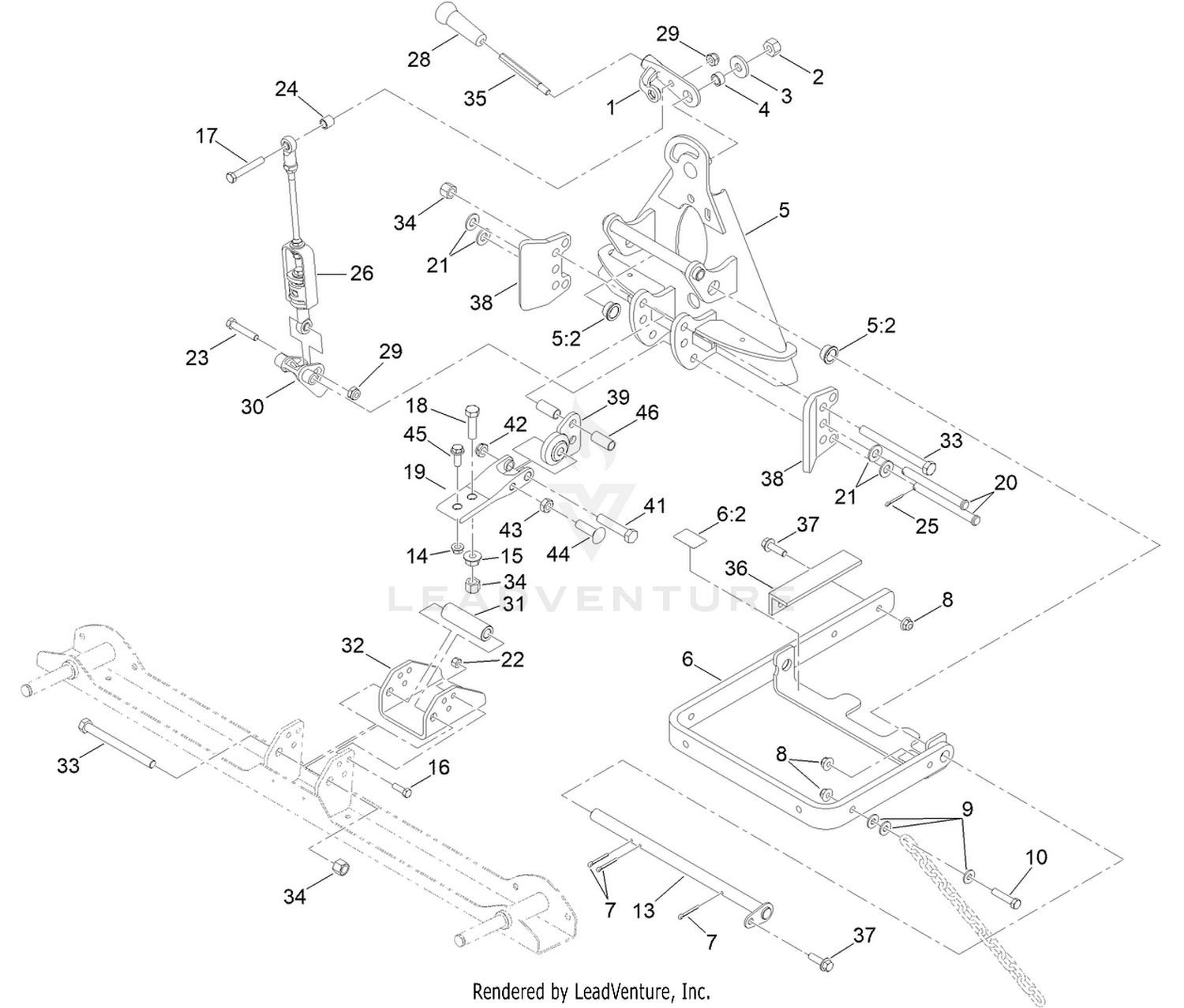 Adapter and Lift Arm Assembly