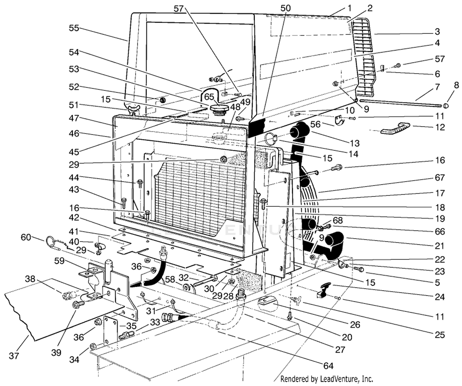 Radiator  Hood Assembly