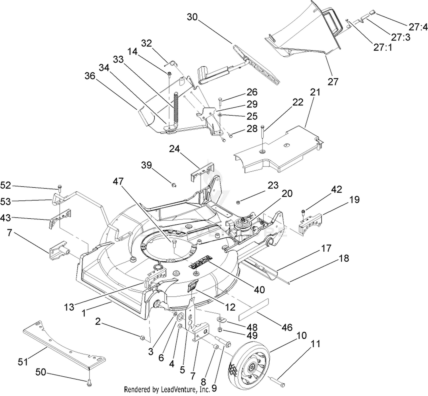 Housing, Chute and Wheel Assembly