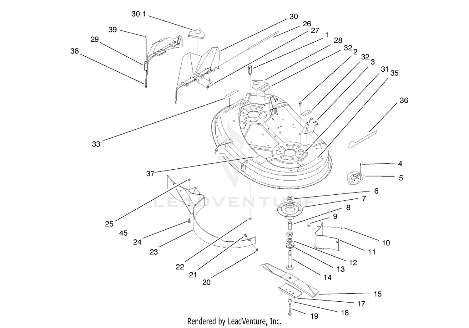 Deck Assembly (38" Cutting Unit)