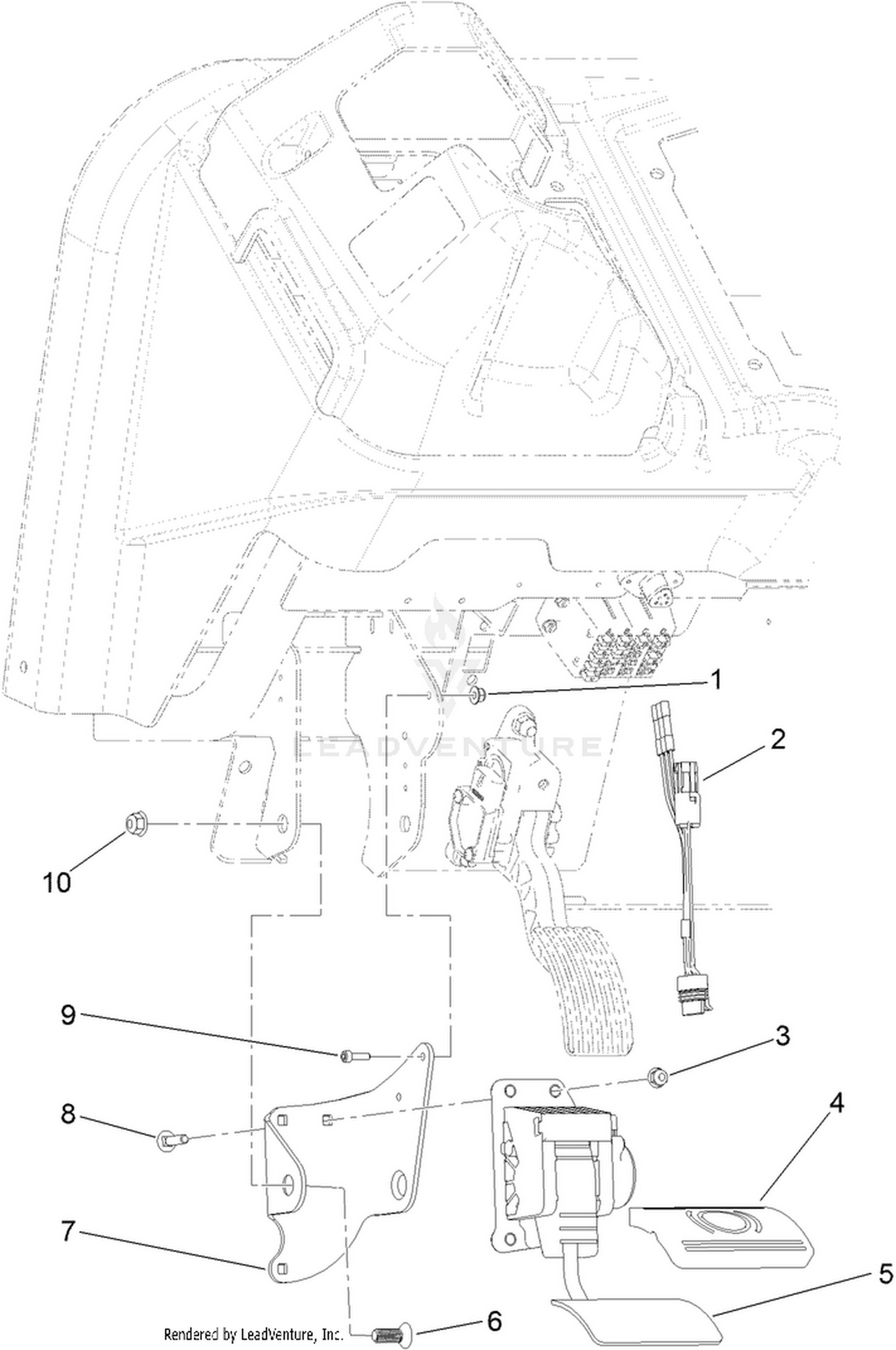 Electronic Brake Pedal Conversion Assembly No. 138-8272