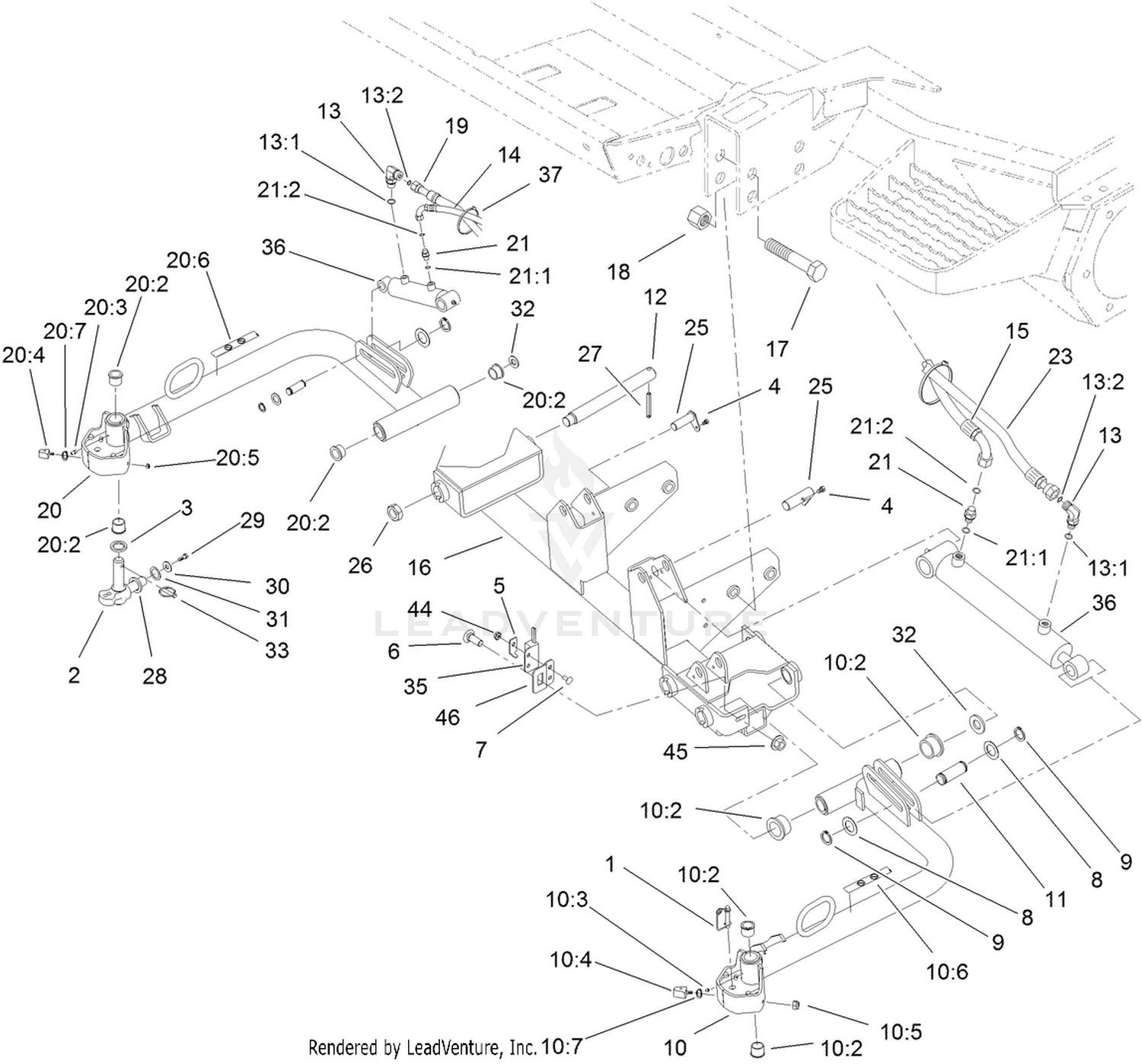 Front No. 4 and No. 5 Lift Arm Assembly