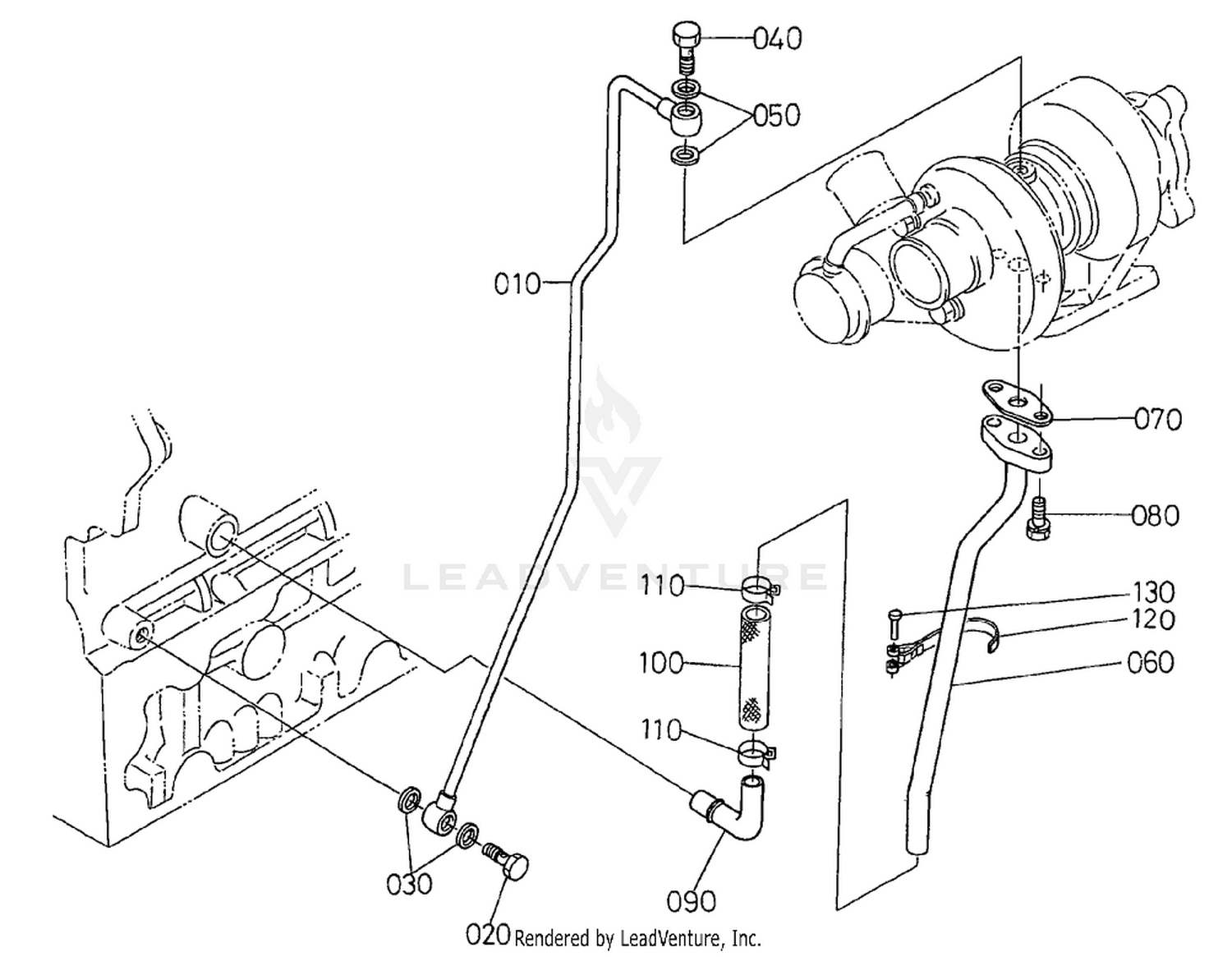 Oil Pipe (turbo Charger) Assembly