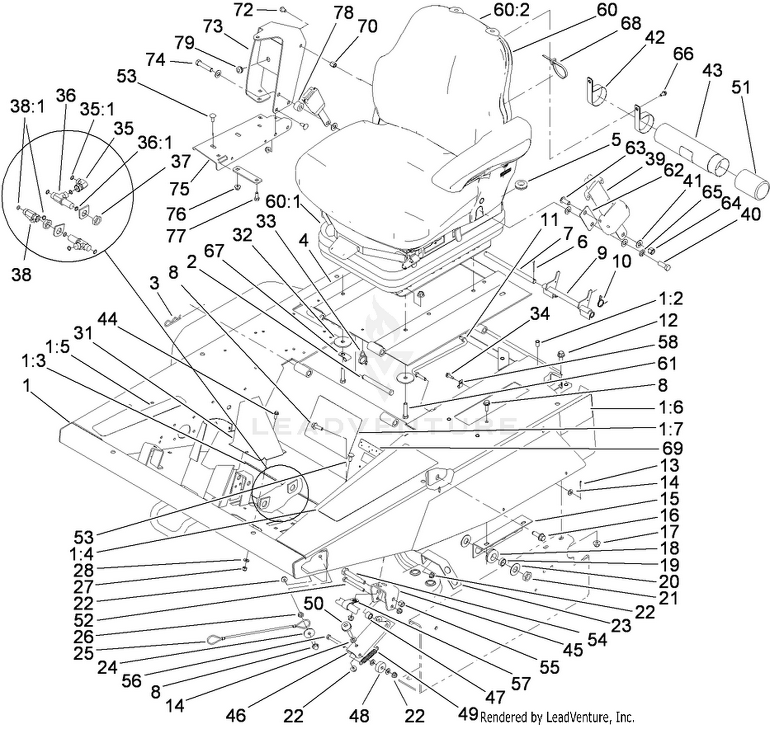 Platform and Seat Base Assembly