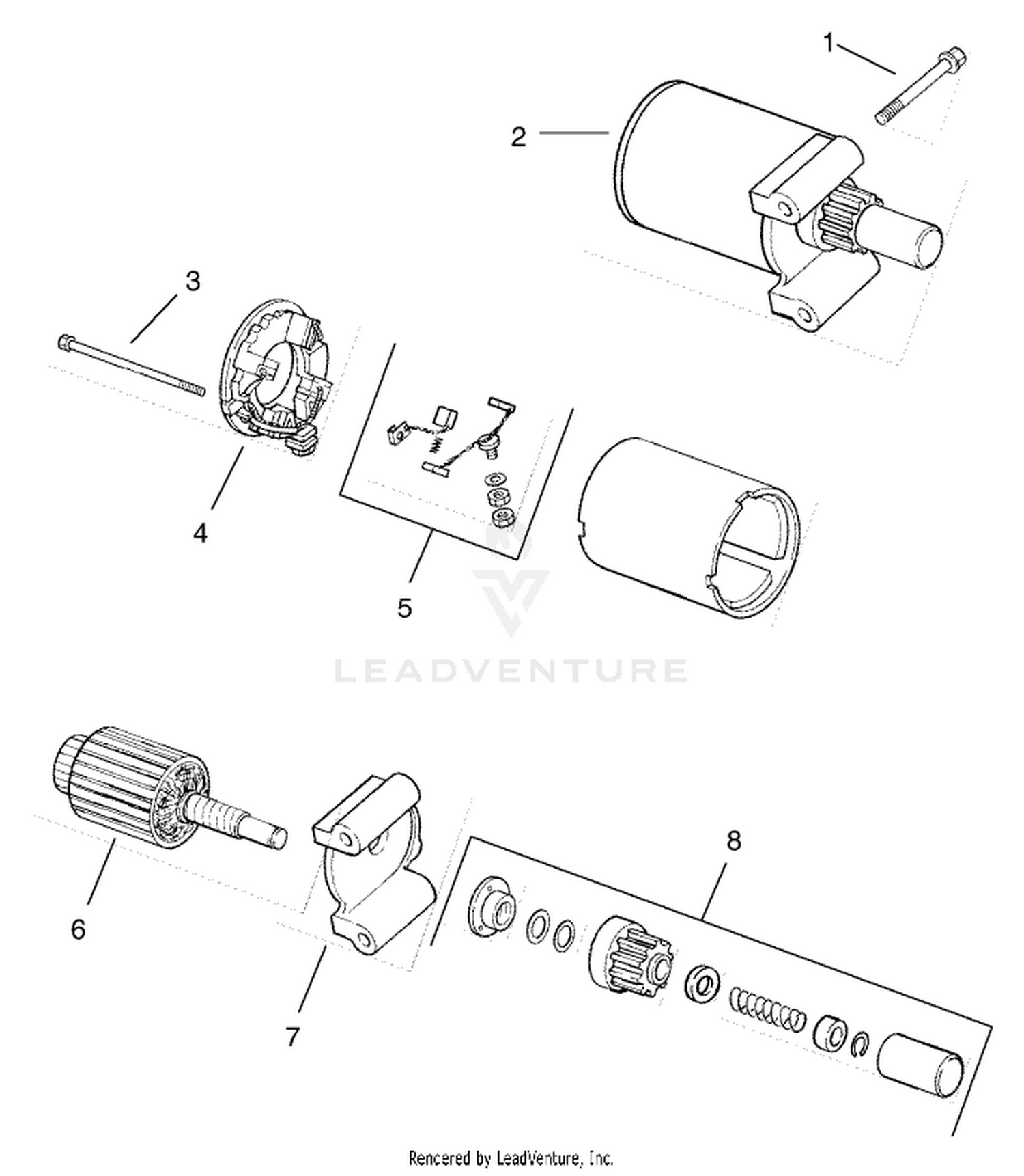 Starter Assembly Kohler Model Ch15s-44533