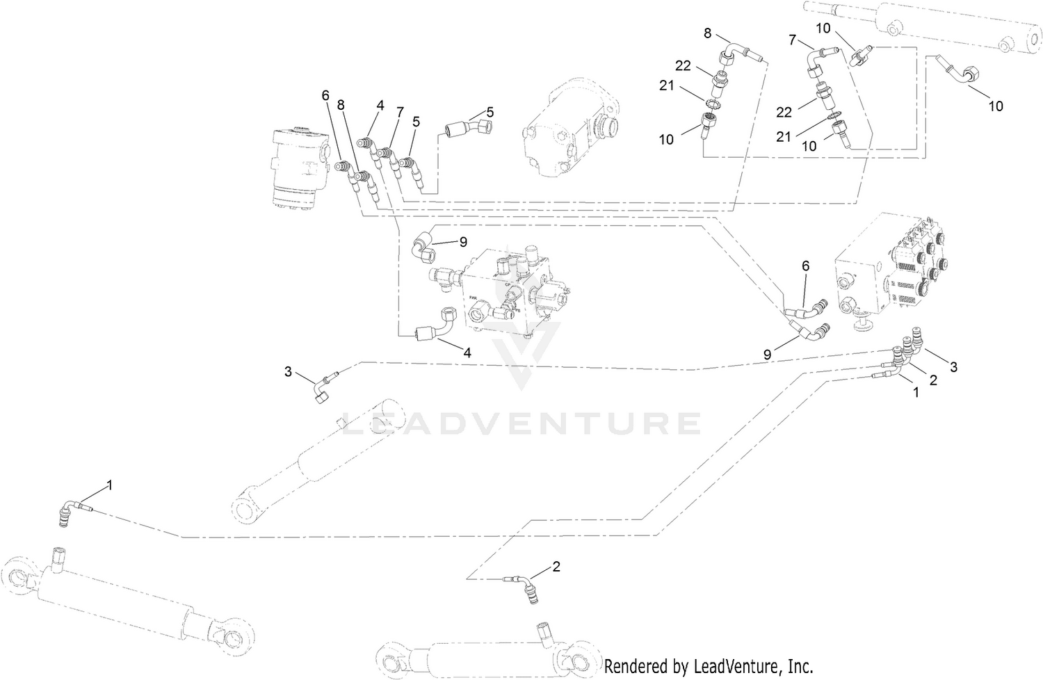 Lift/Steer Hydraulic Circuit Assembly
