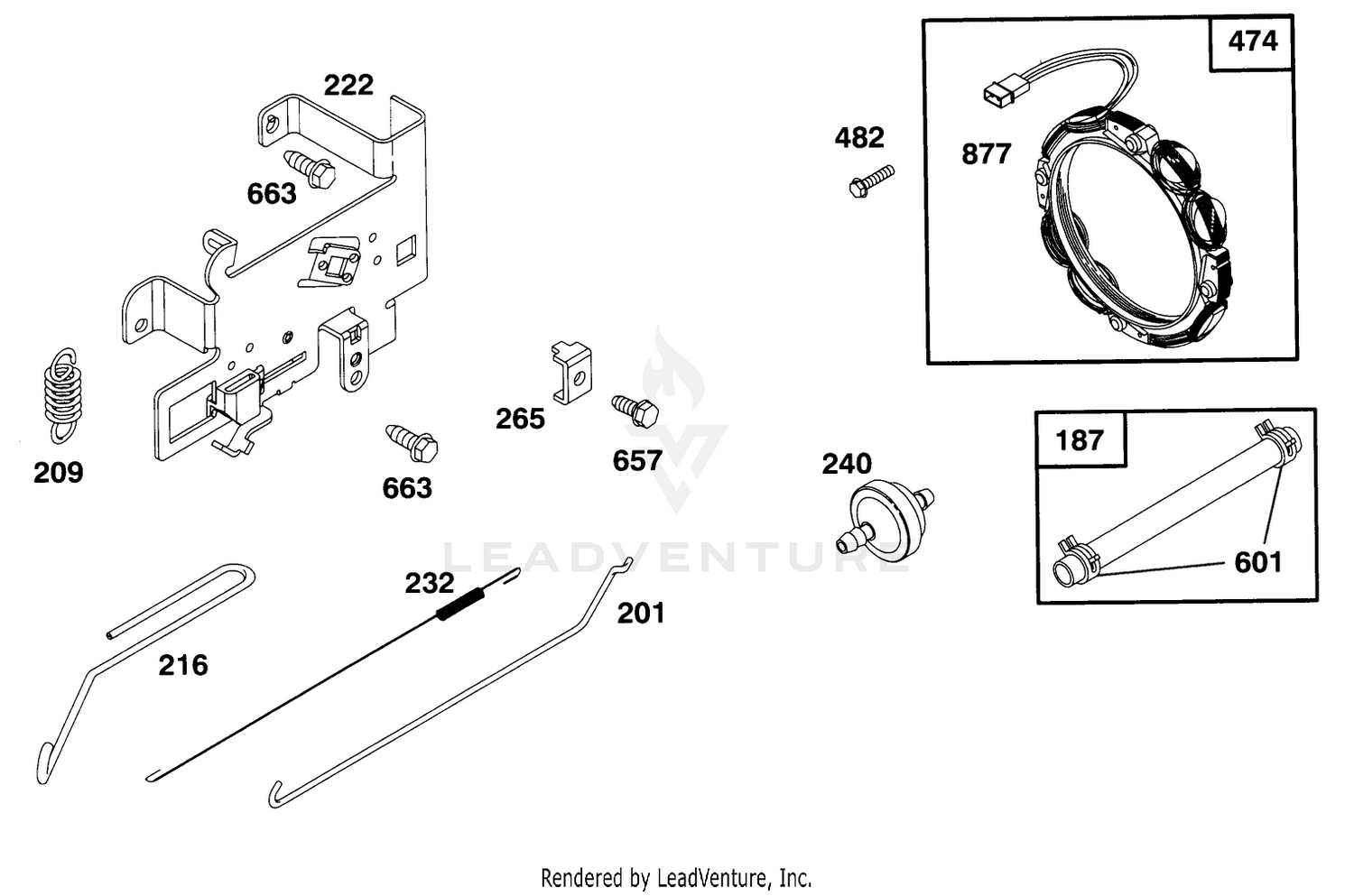Engine Briggs  Stratton Model 282707-0119-01 5