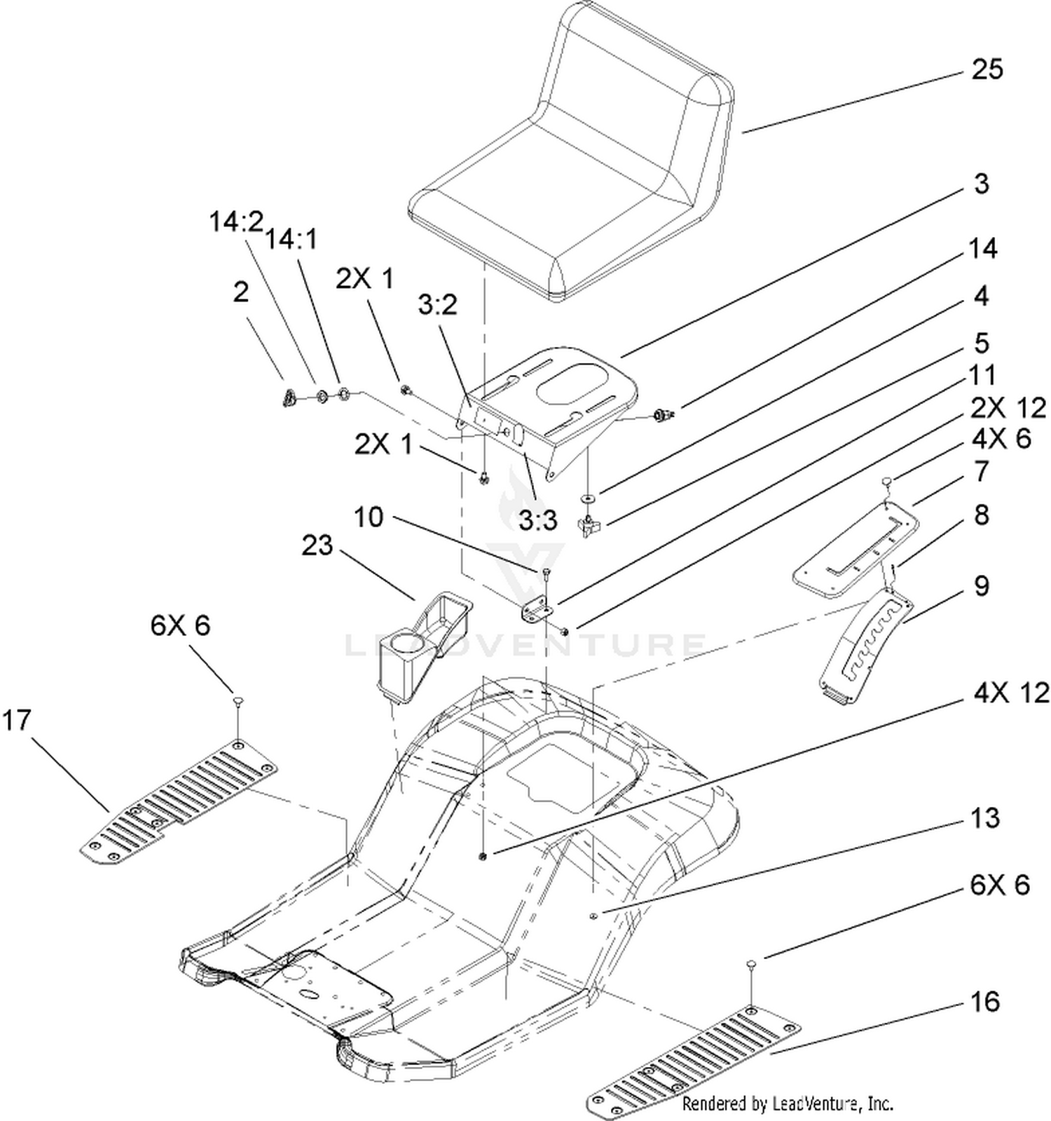 Rear Body and Seat Assembly