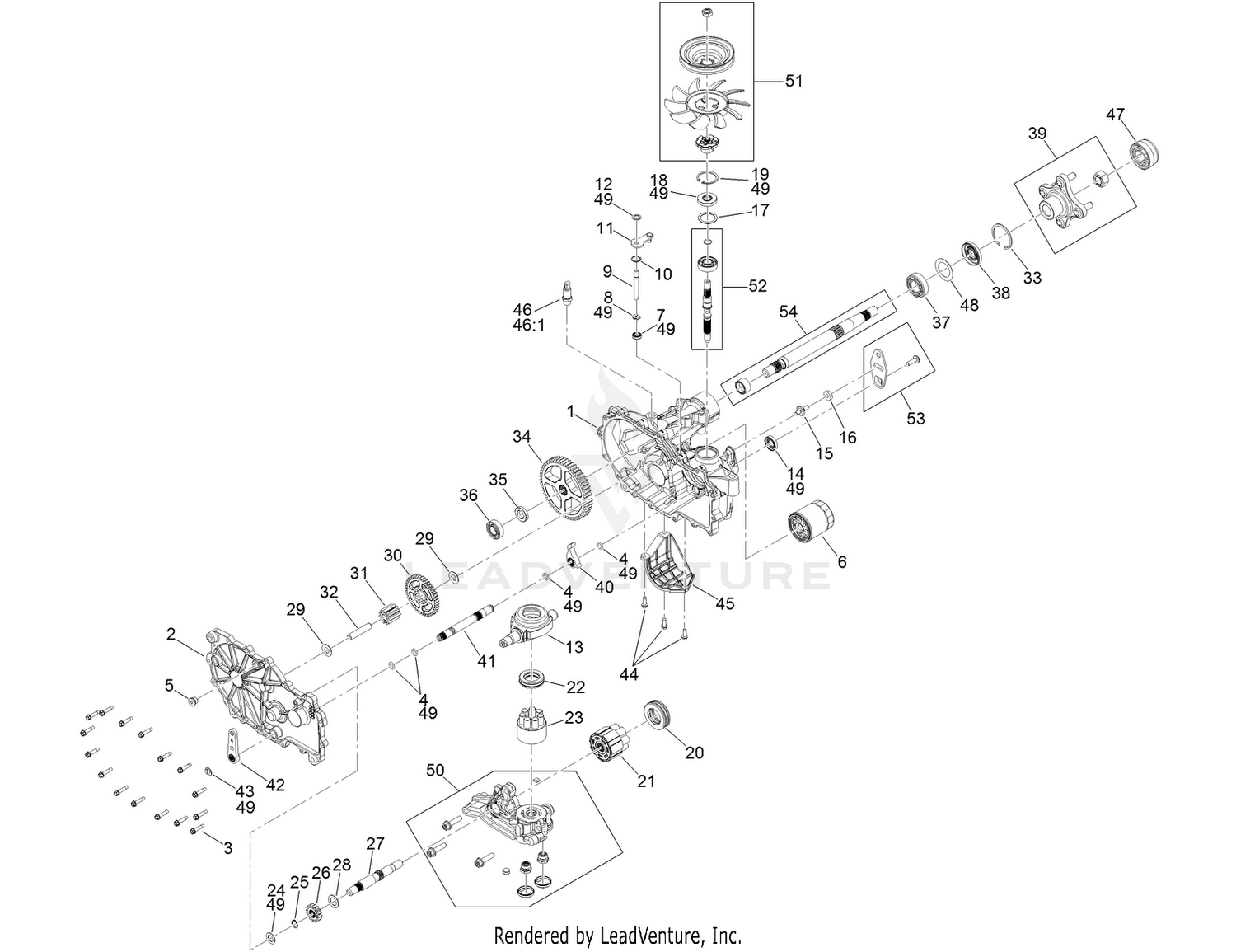RH Transaxle Assembly No. 130-6961