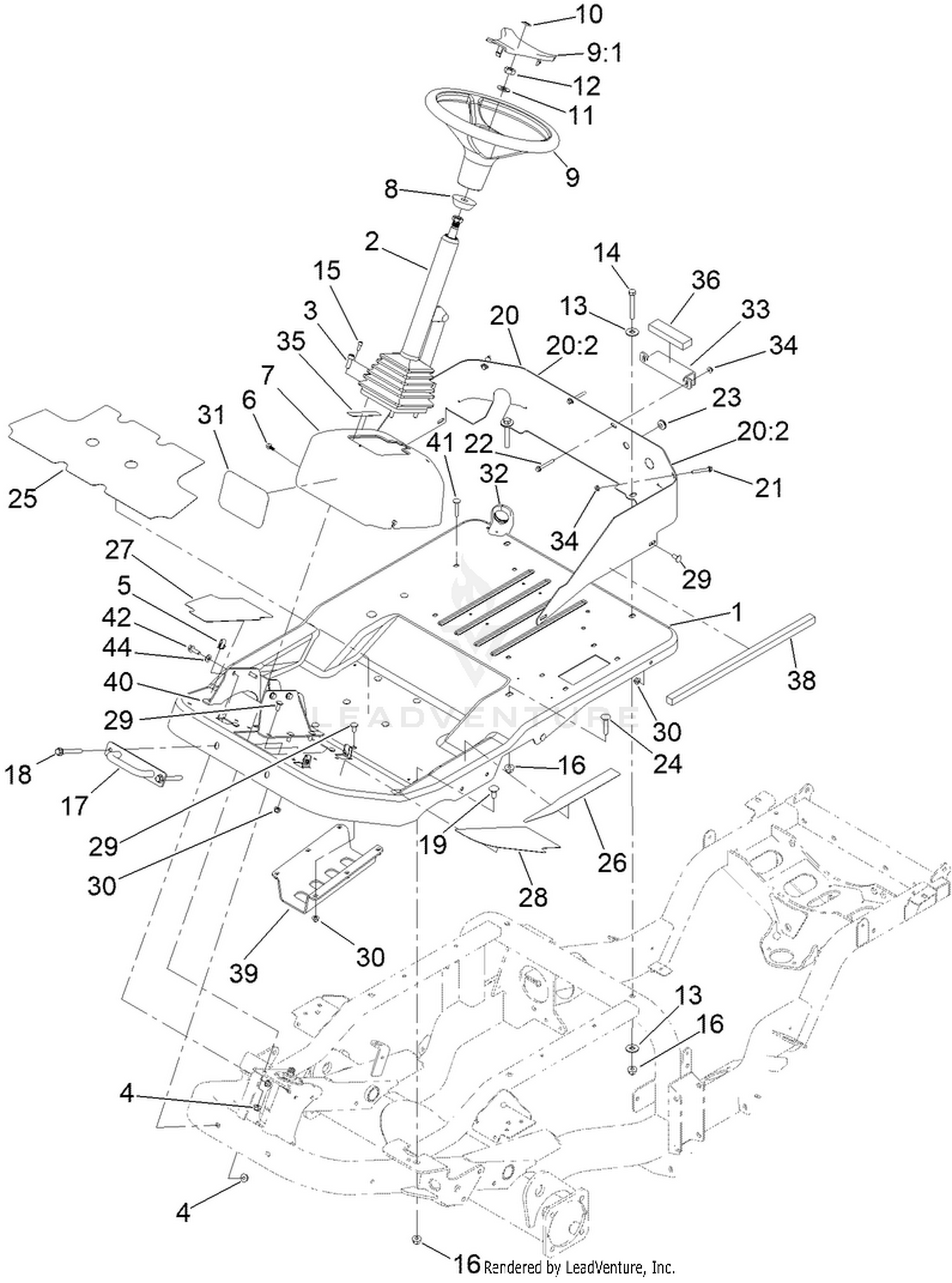 Platform, Steering and Console Assembly