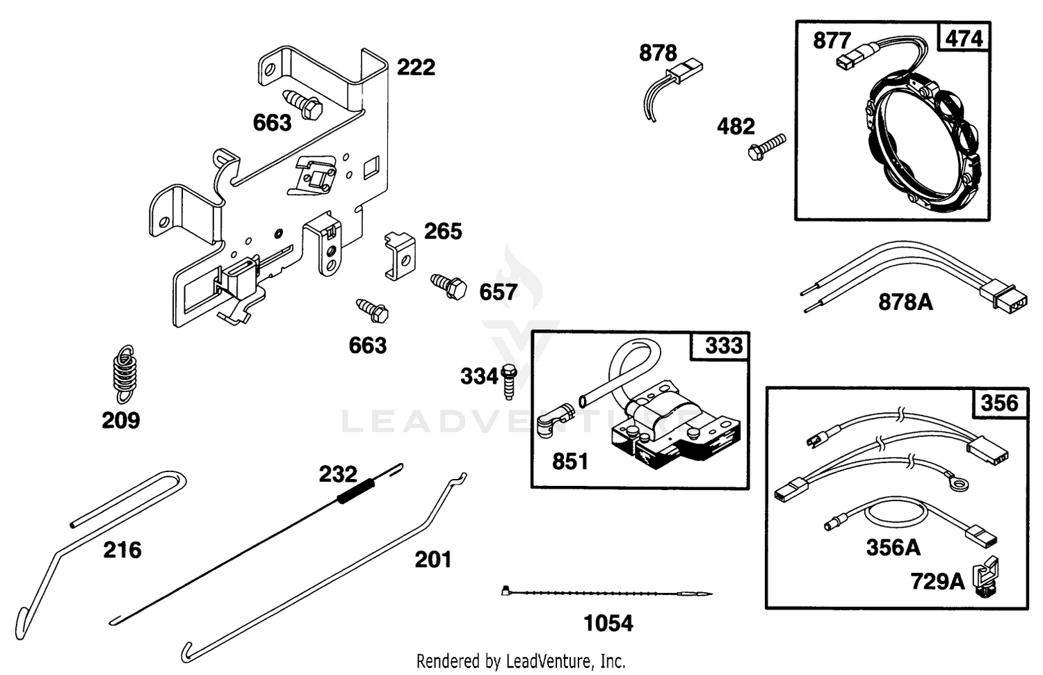 Engine Briggs  Stratton Model 28n707-0131-01 6