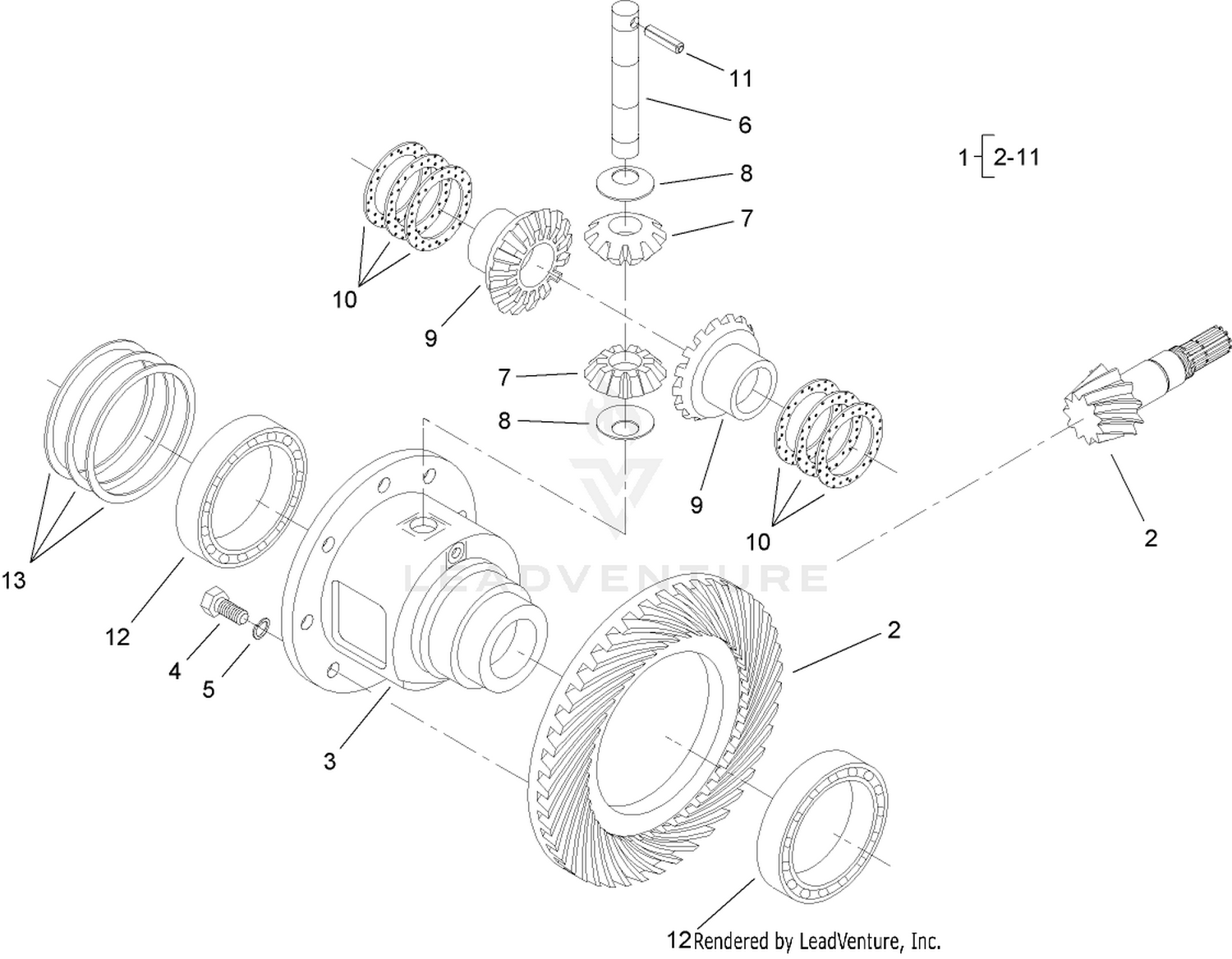 Differential Assembly  Rear Axle Assembly No. 106-1120