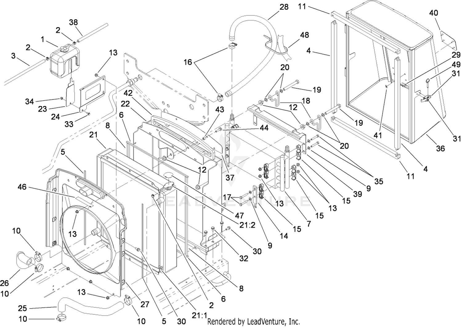 Radiator and Hydraulic Cooler Assembly