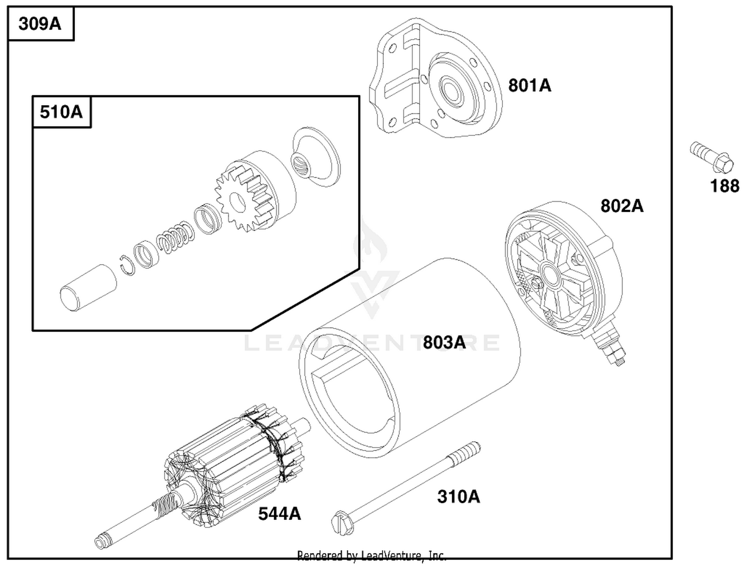 Engine Briggs  Stratton Model 303447-0480-01 10