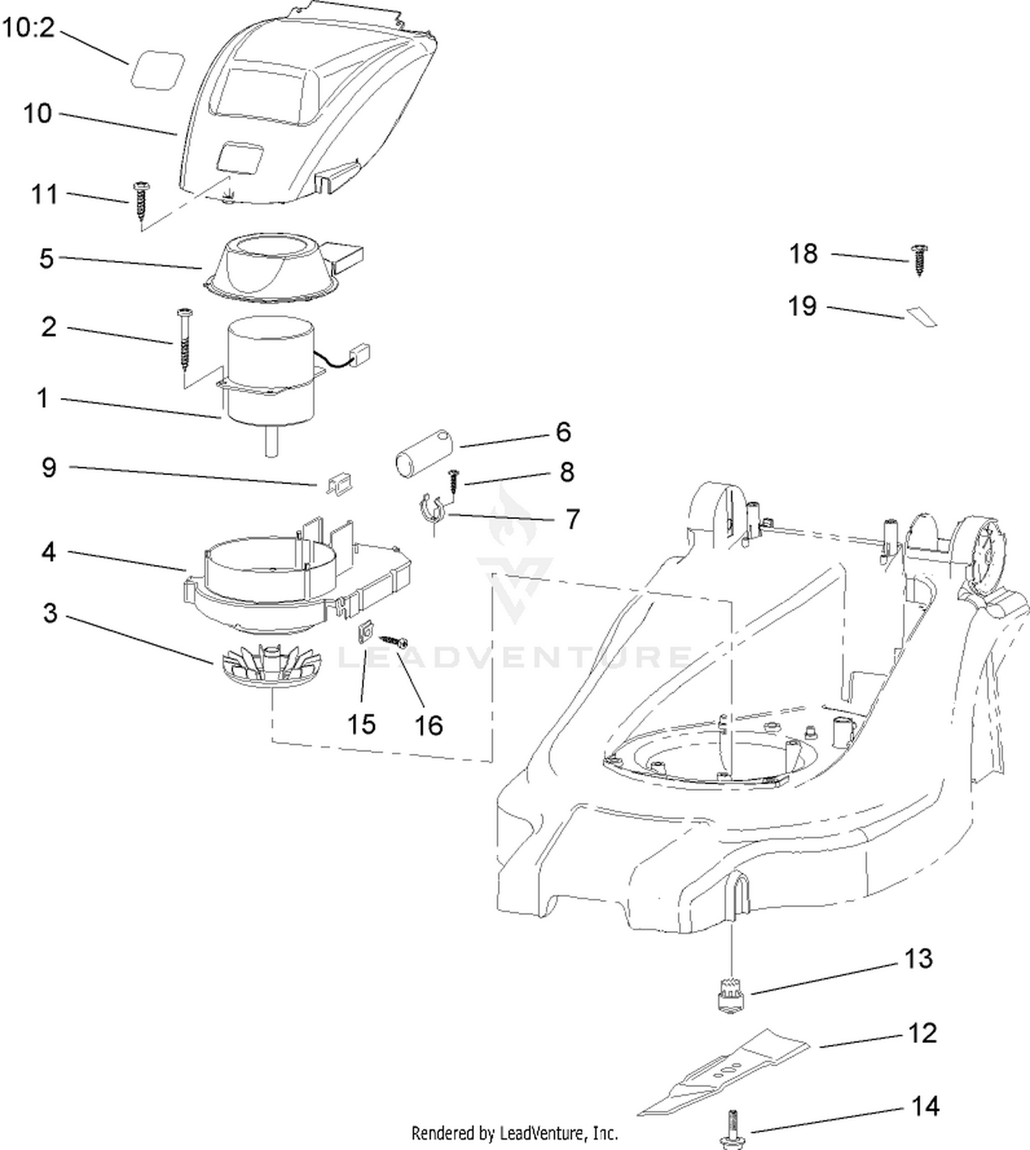 Motor and Blade Assembly