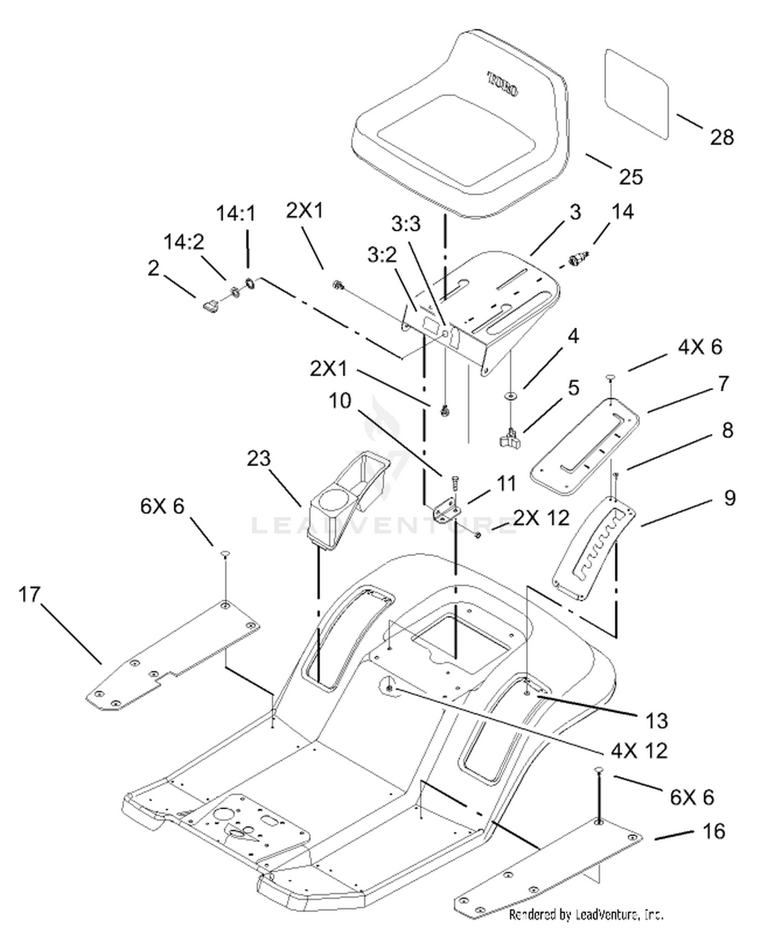 Rear Body and Seat Assembly