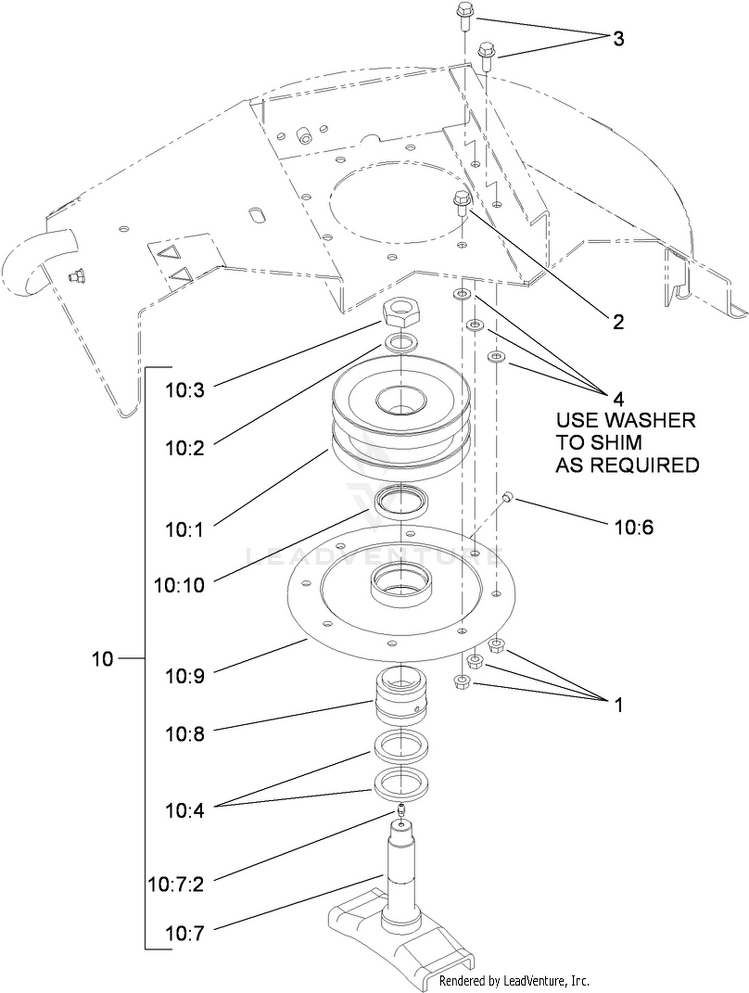 Left Hand Spindle Assembly No. 95-3089