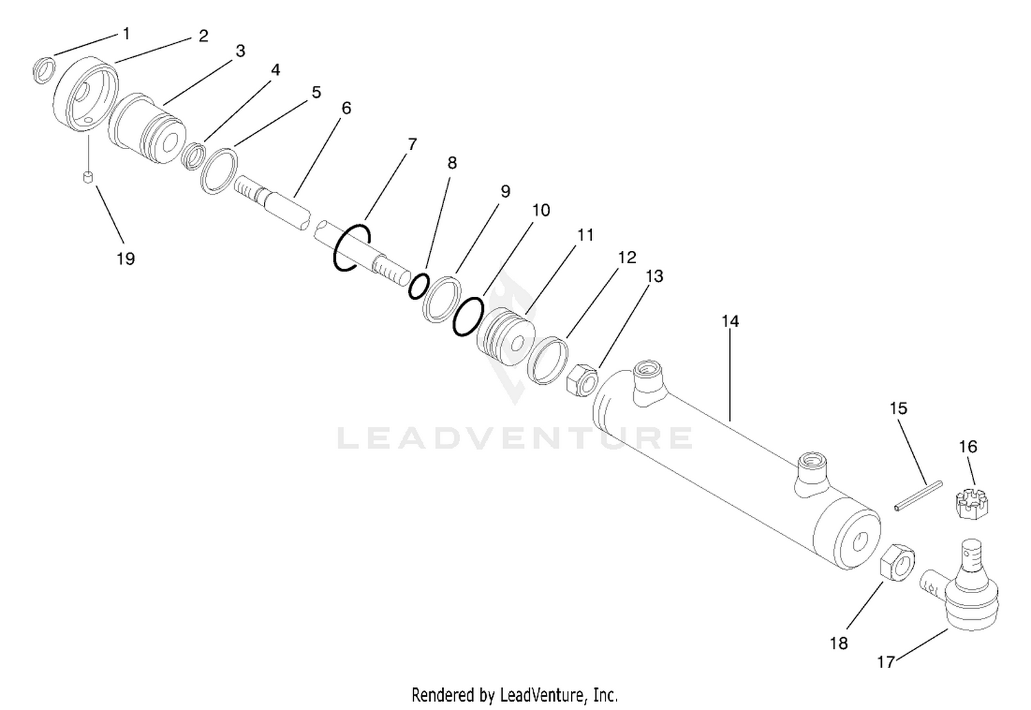 Steering Cylinder Assembly No. 93-5962