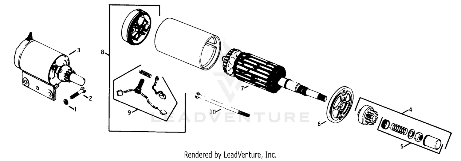 Electric Start-Engine Assembly-Kohler Model No. K-321s Spec. No. 60407