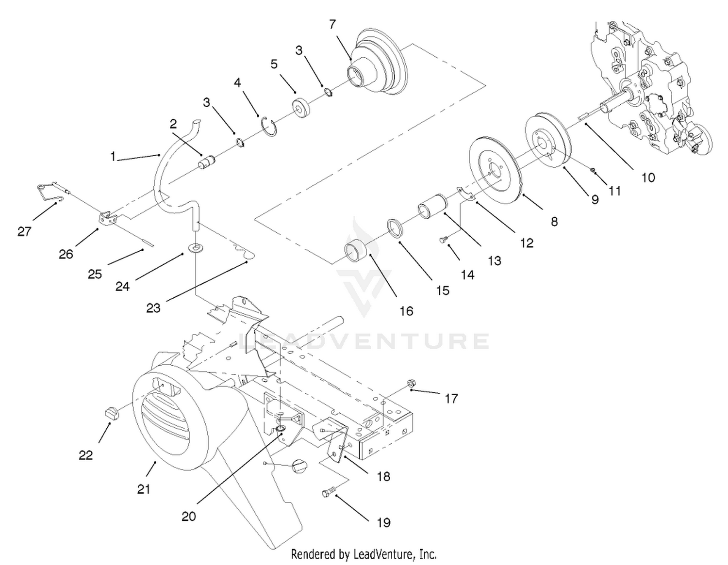 Pto Clutch, Cover And Belt Guides