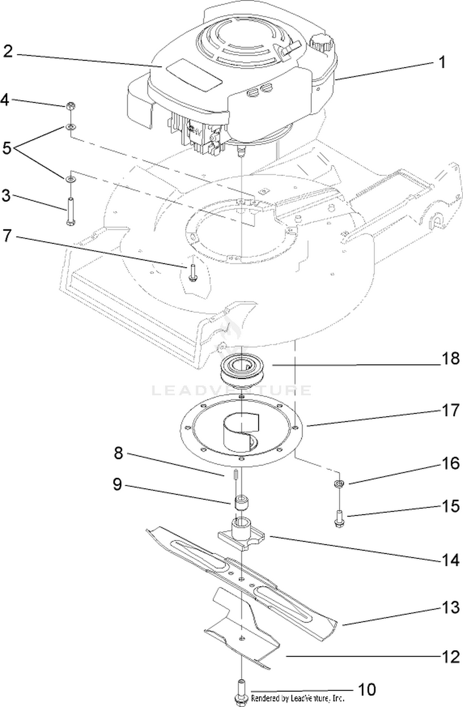 Engine and Blade Assembly