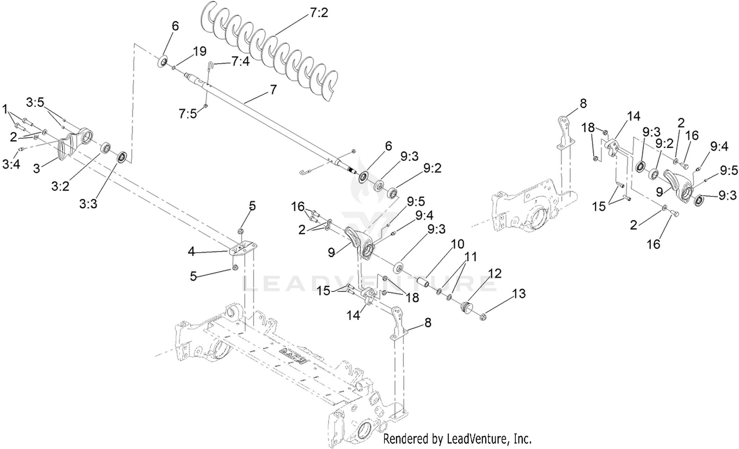 22 Inch Roller Brush Assembly