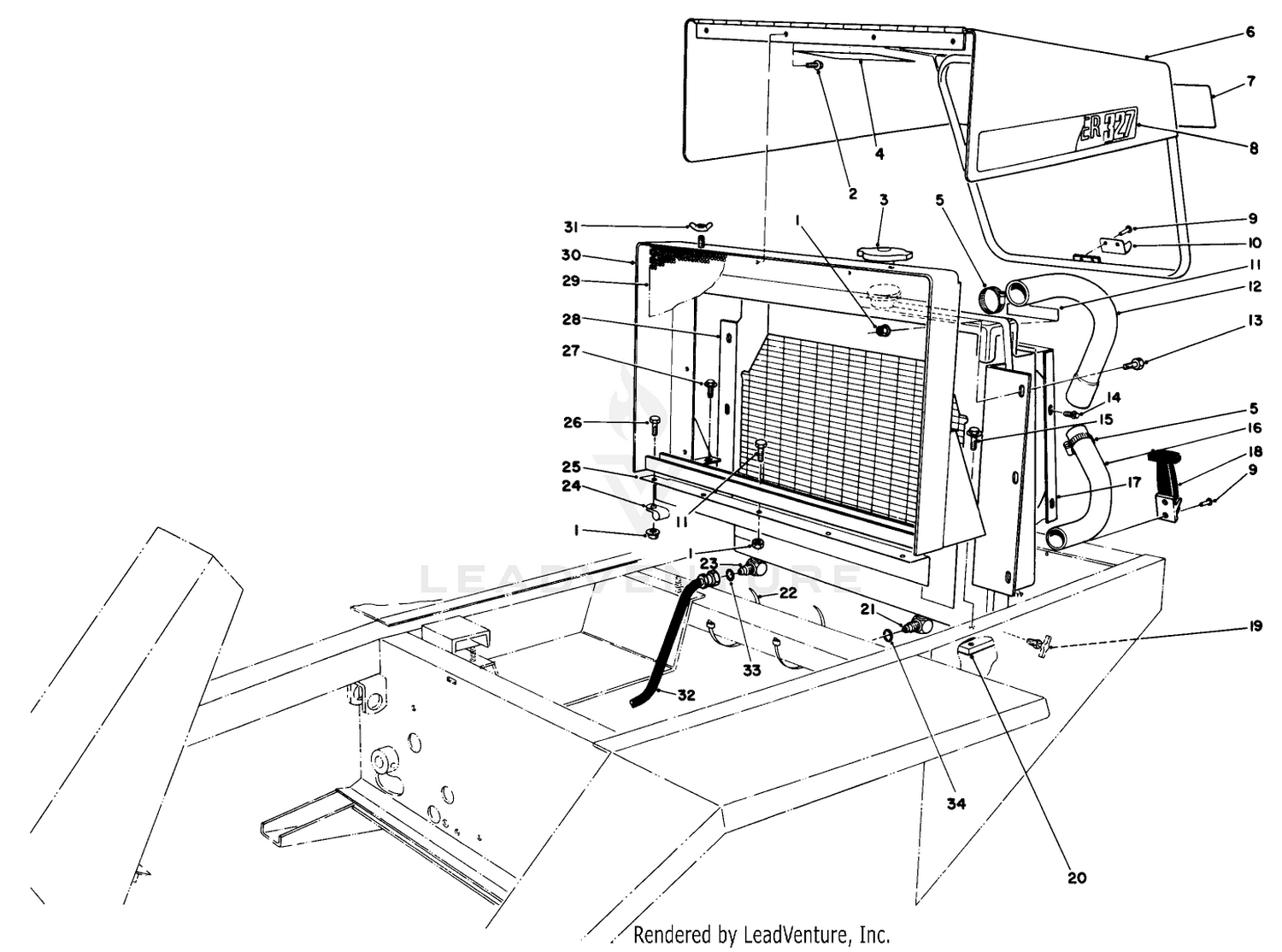 Radiator  Hood Assembly