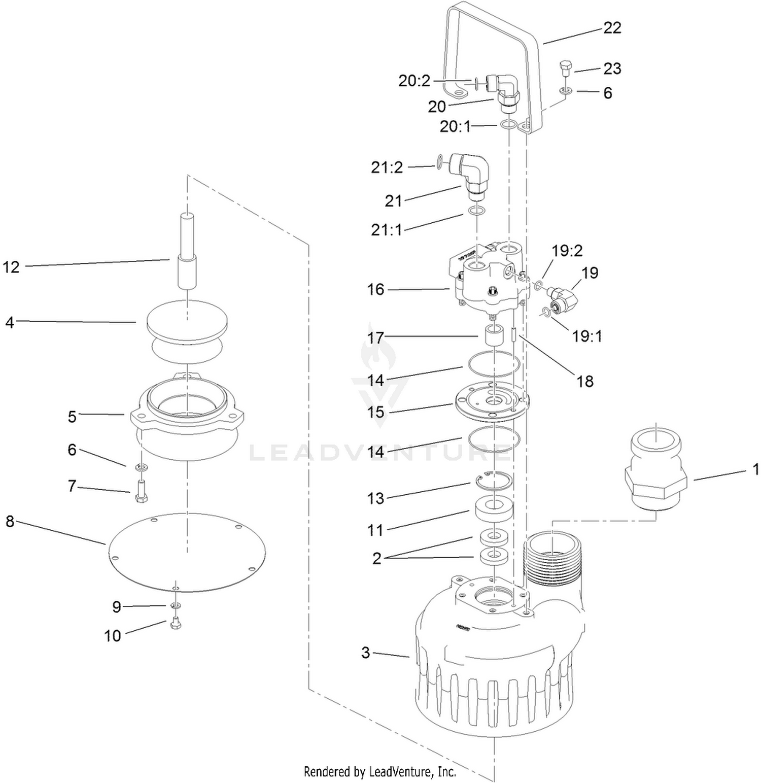 Centrifugal Water Pump Assembly No. 114-0629