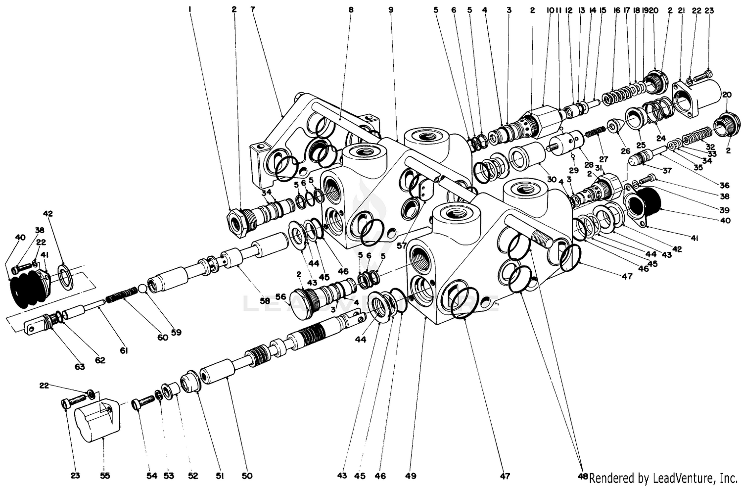 Control Valve Assembly No. 40-9510 Section 3 And 4