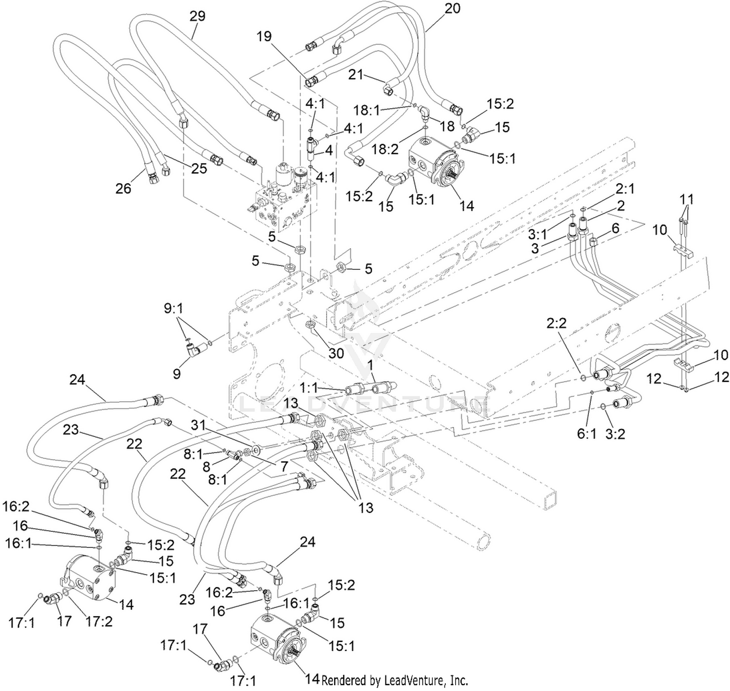 Hydraulic Mow Circuit Assembly