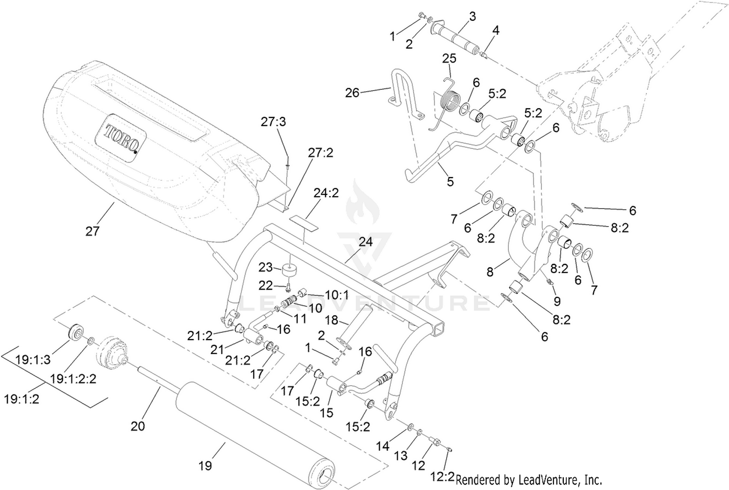 Right Pull Frame Assembly