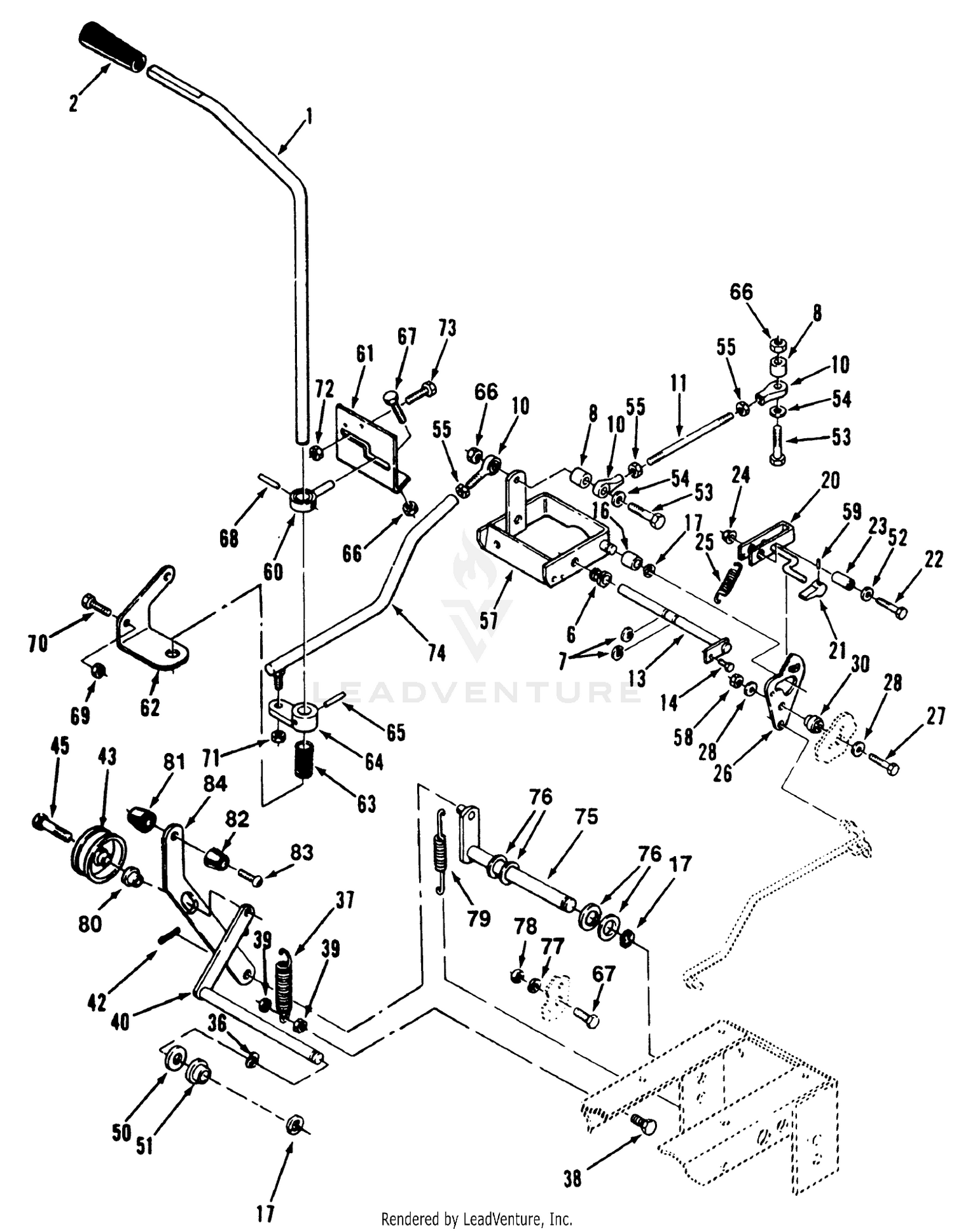 Clutch, Brake Motion Control Linkage 312-H  416-H