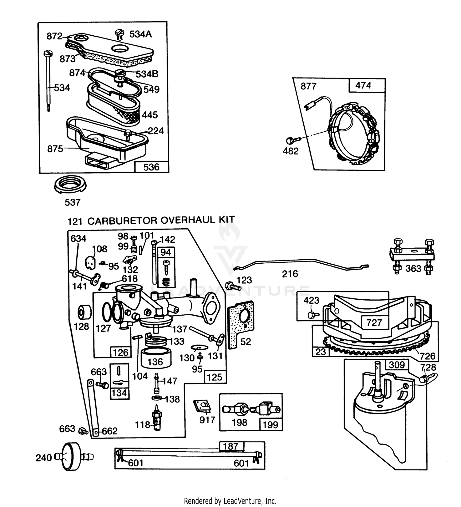 Engine Briggs  Stratton Model 253707-0157-01 (continued) 2