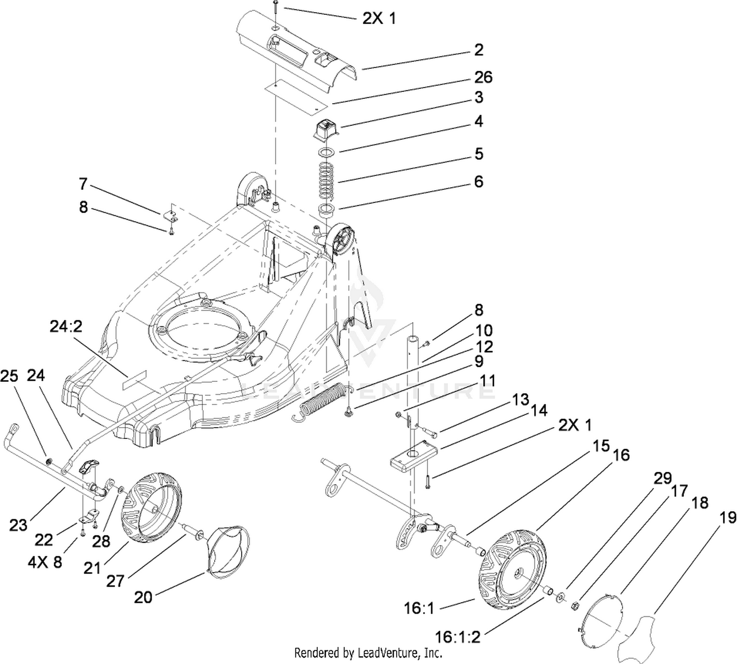 Height-of-Cut and Wheel Assembly