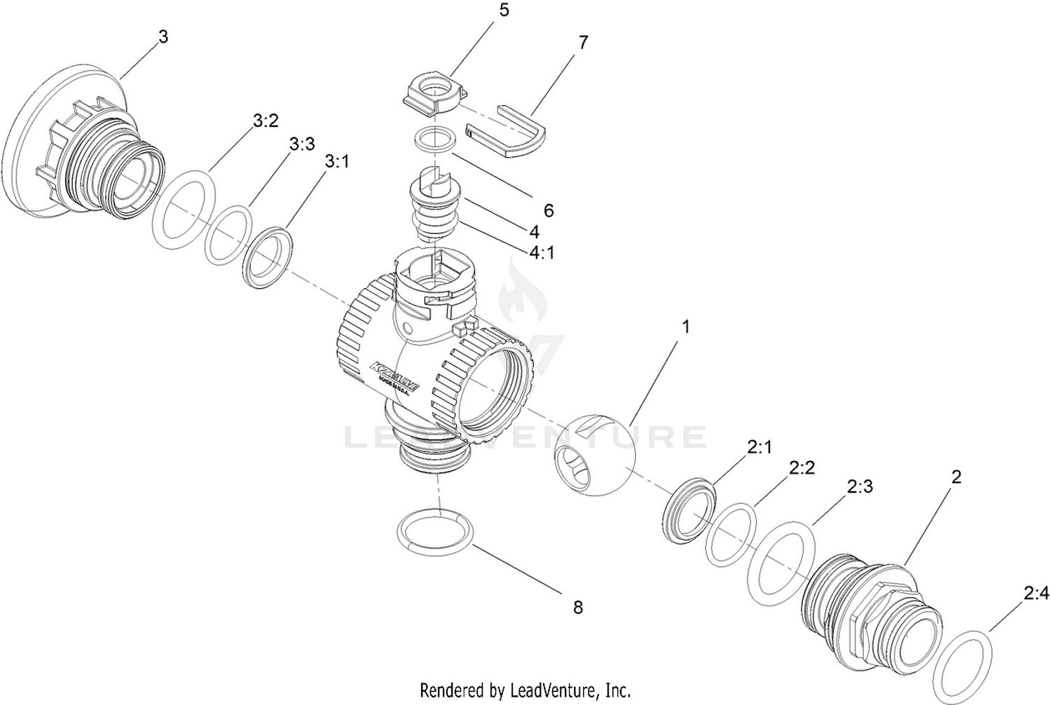 3-Way Flange Manifold Assembly No. 147-3192