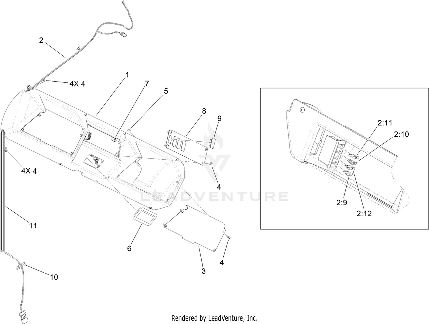 Overhead Console Kit Assembly