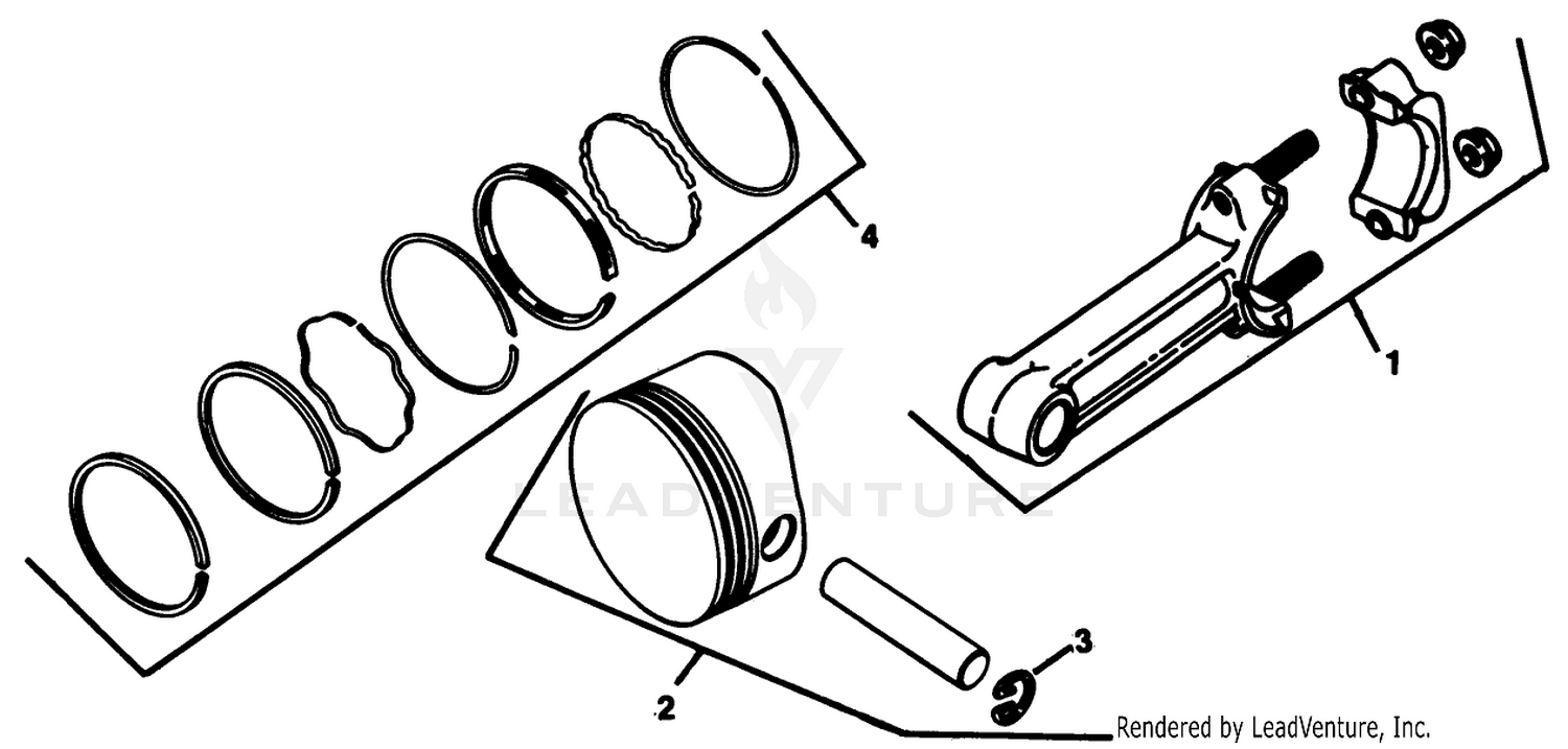 Piston  Rod-Engine Kohler Model No. Kt17qs Type No. 24324