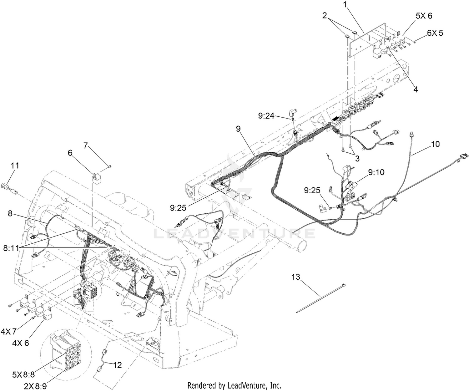 Front and Rear Wire Harness Assembly