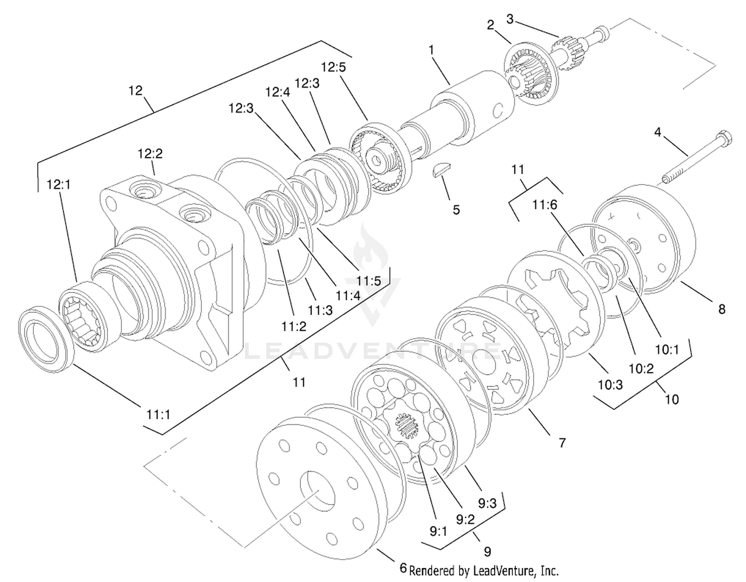 Hydraulic Motor Assembly No. 95-8693