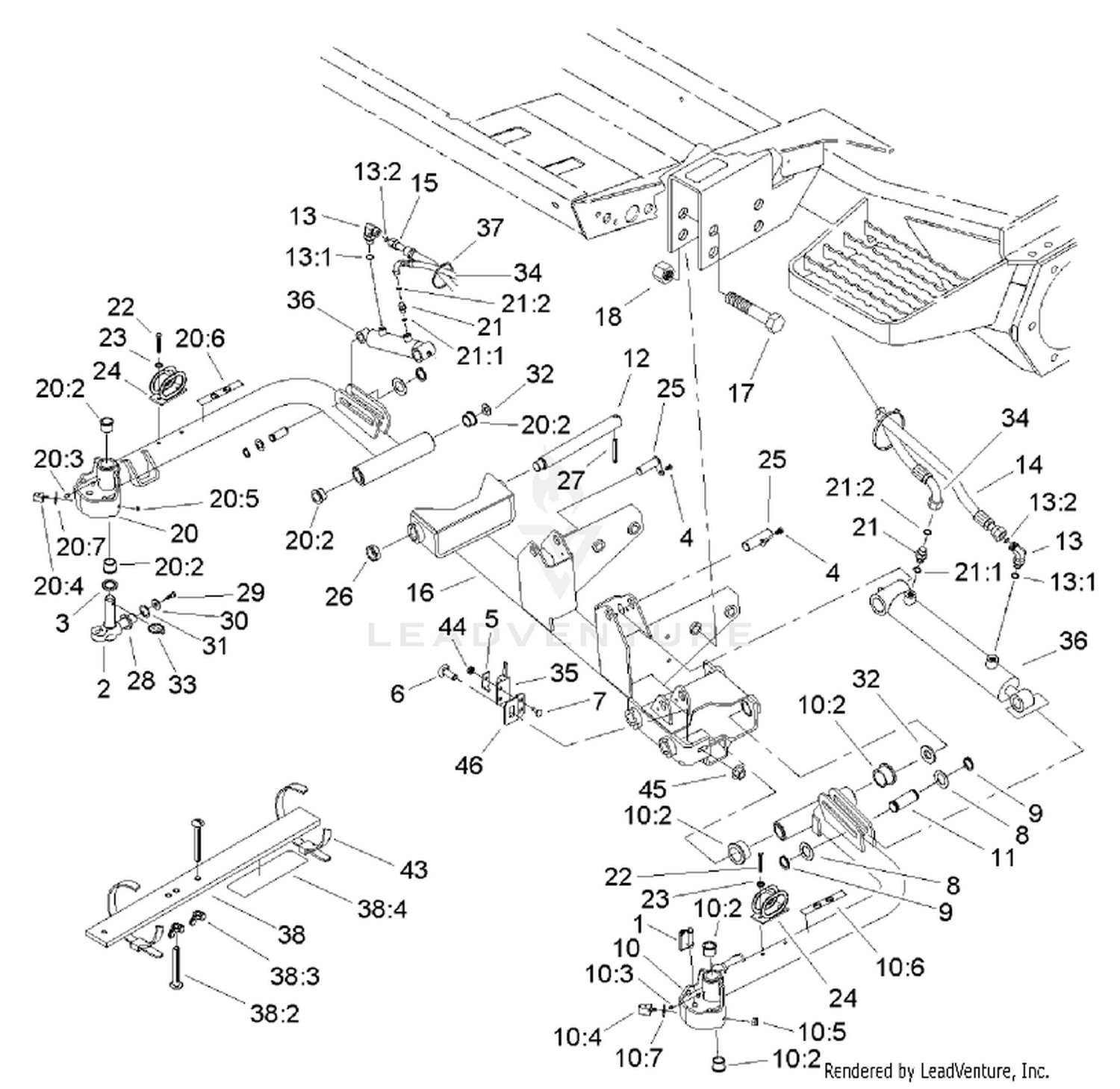 Front No. 4 and No. 5 Lift Arm Assembly