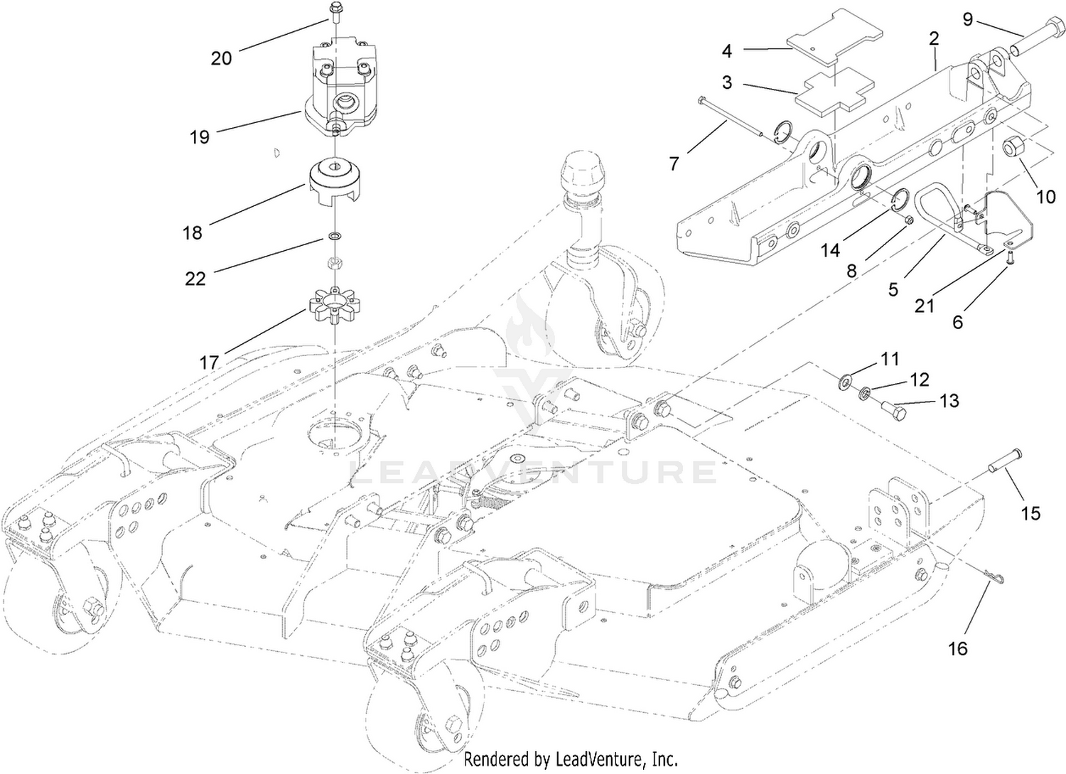 Right Deck Mount Assembly