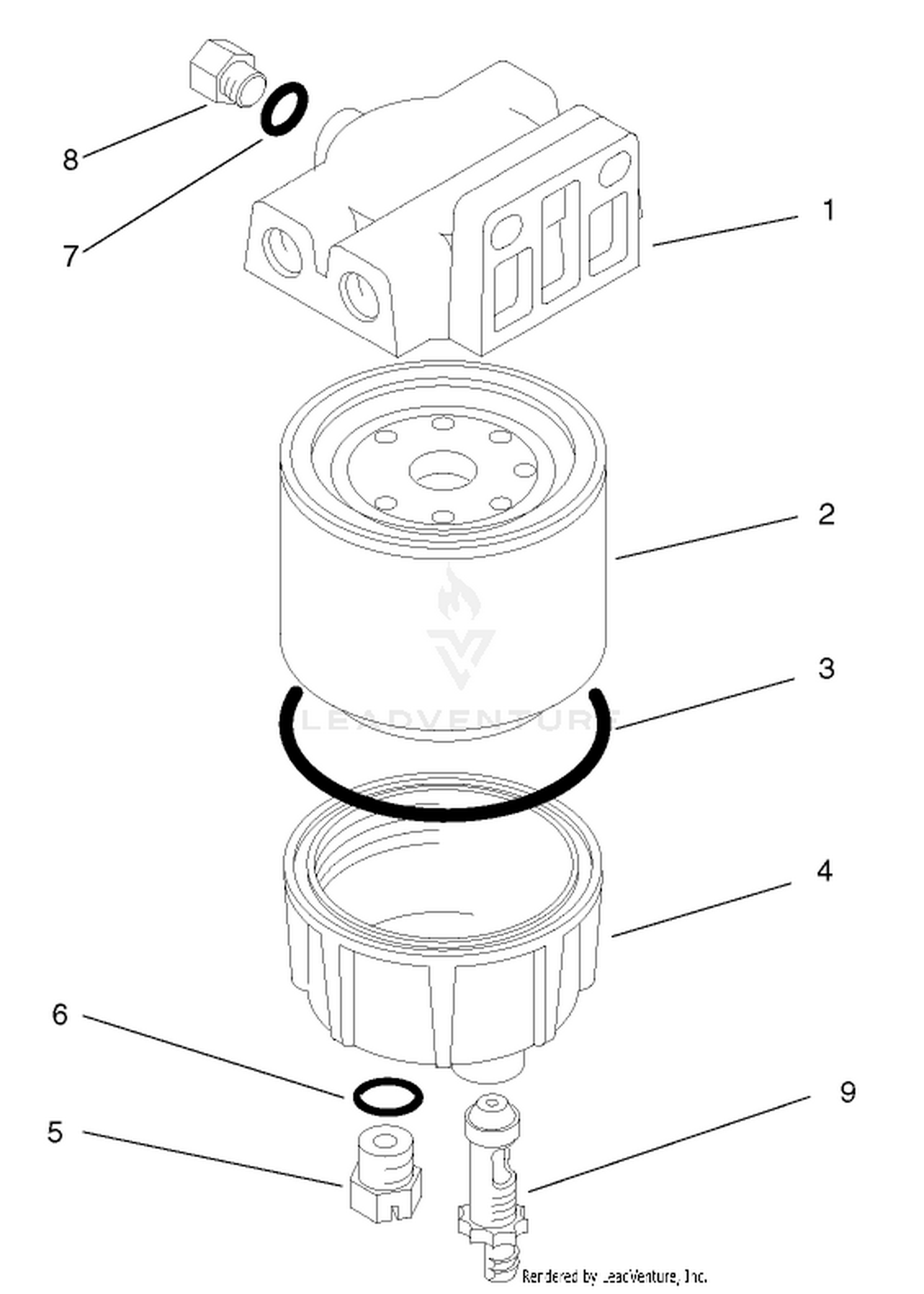 Water / Fuel Filter Assembly No. 98-9305