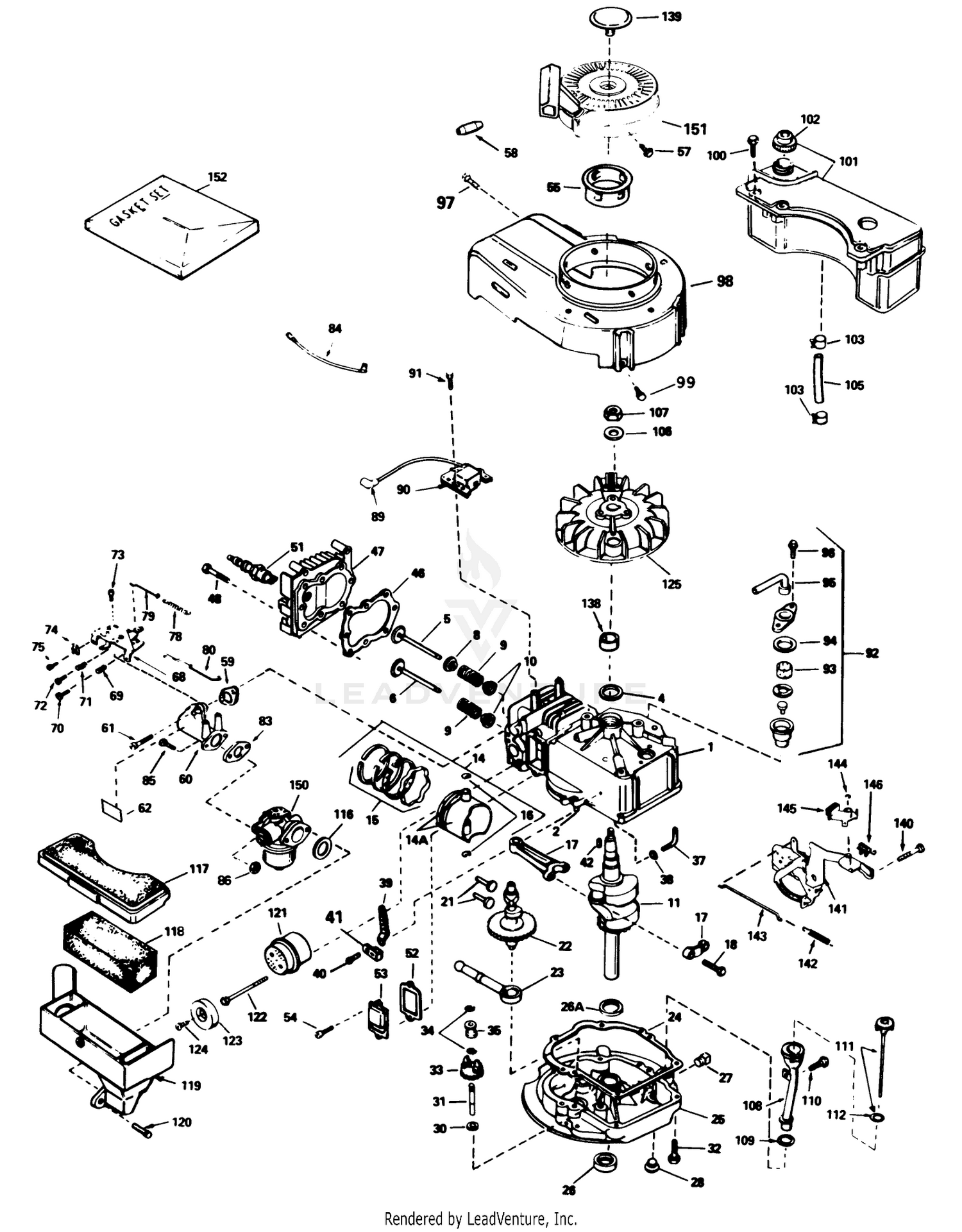 Engine Tecumseh Model No. Tvs100-44012a (continued) (used On Units With Serial No. 7001848  Up)