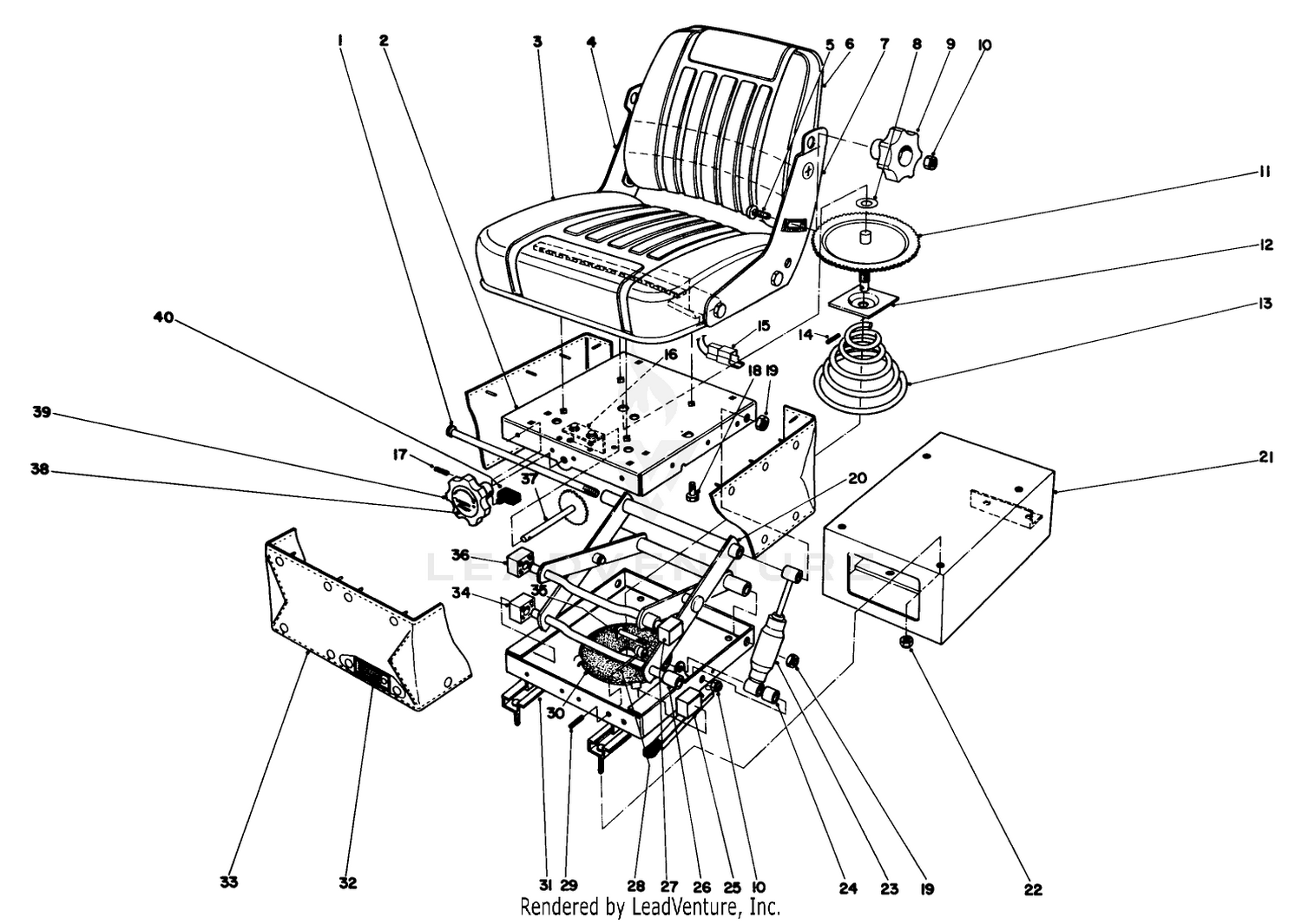 Seat Assembly (46-3440)  Suspension Assembly (46-3430)