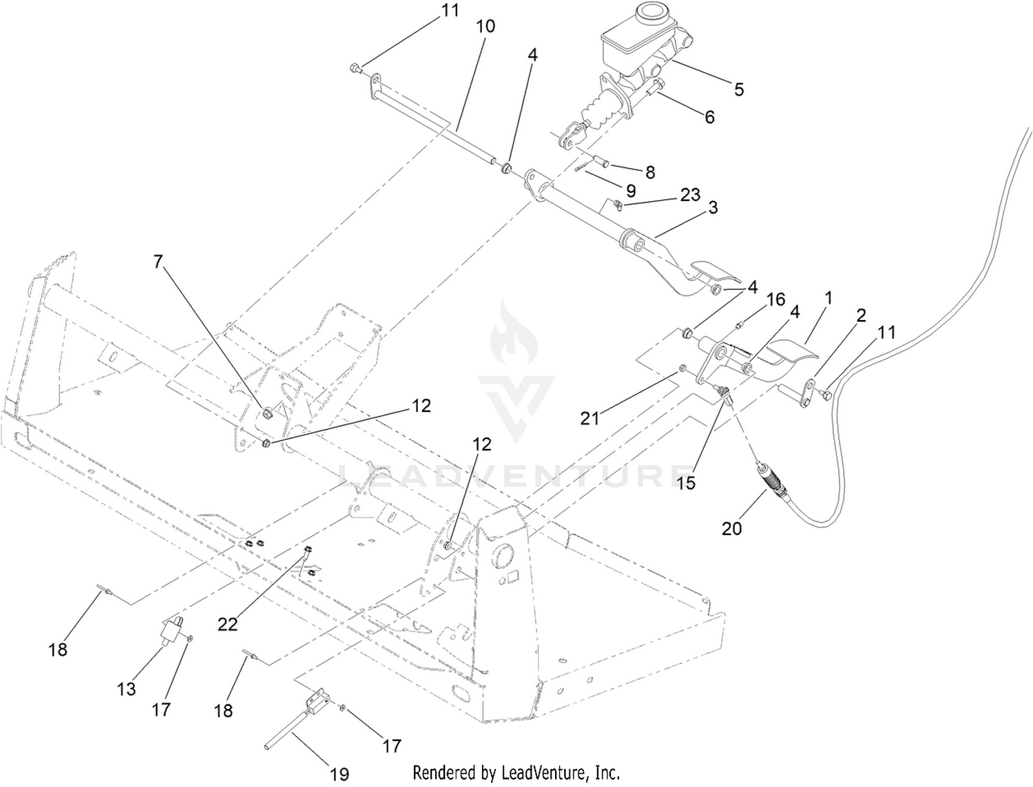 Brake and Clutch Pedal Assembly