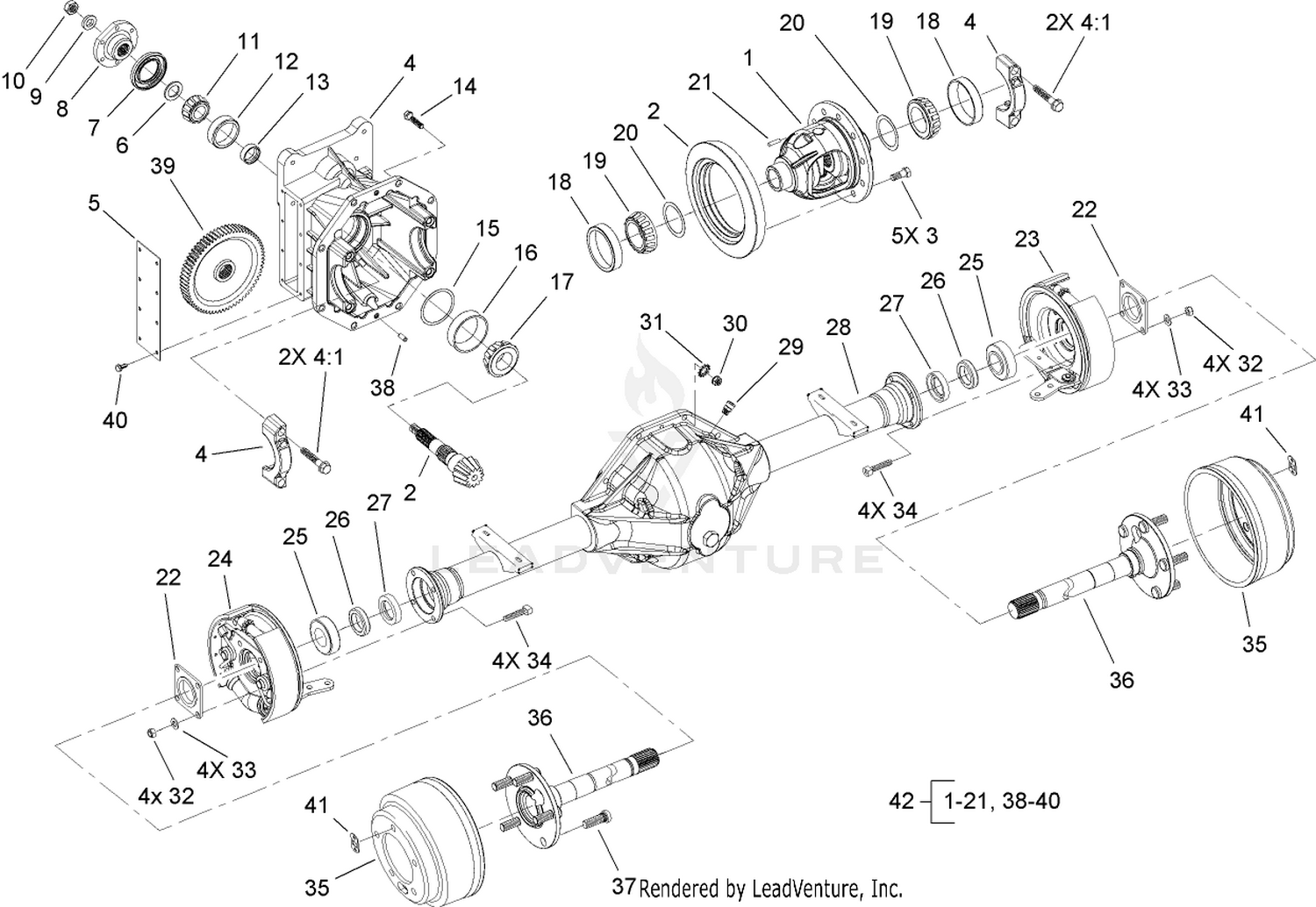 Front Axle Assembly No. 86-9630-03