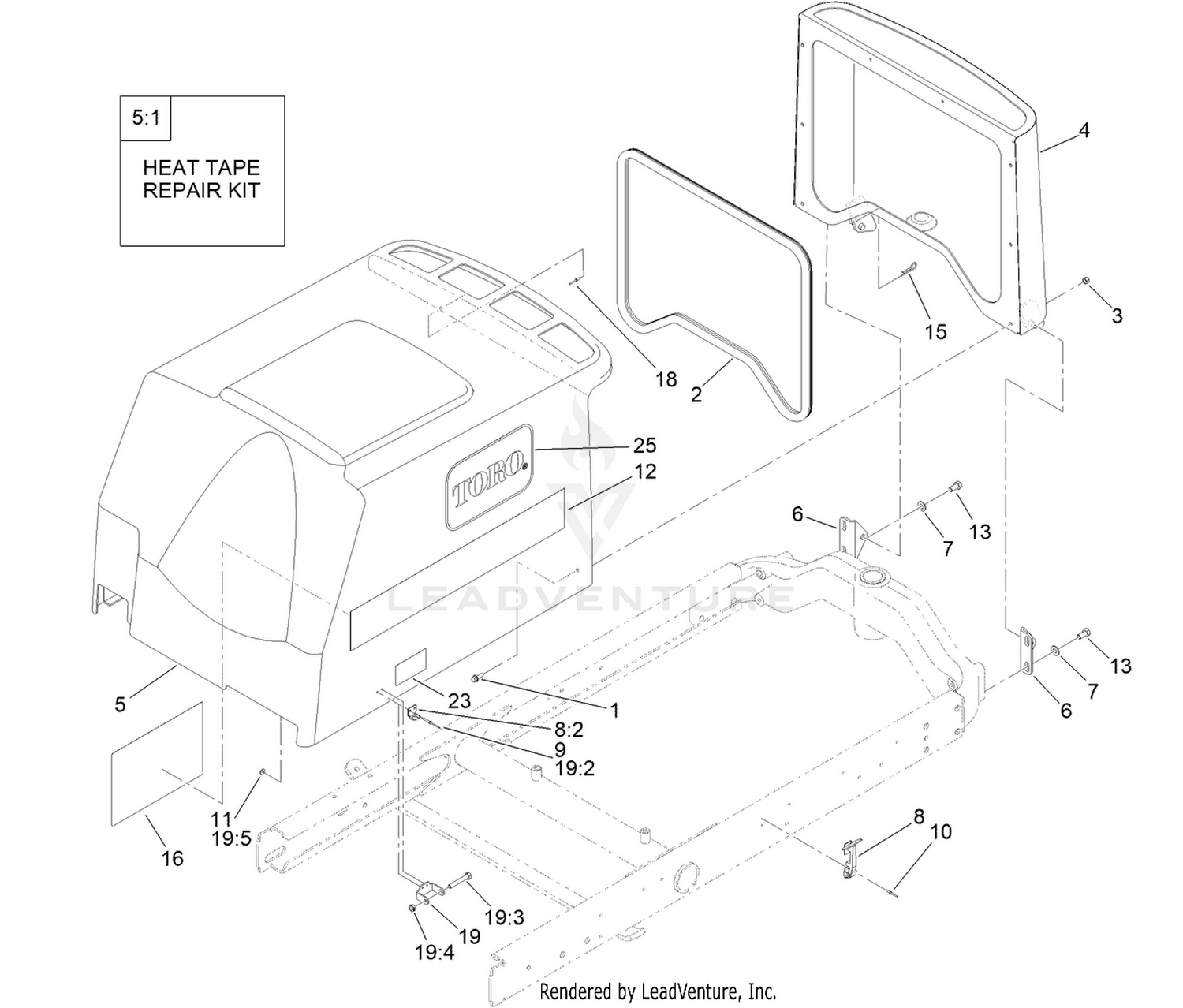 Hood and Screen Assembly