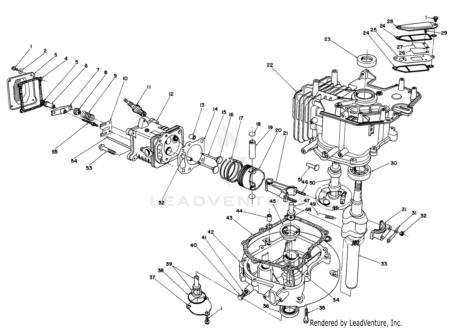Crankcase Assembly (model No. Vml0-7)